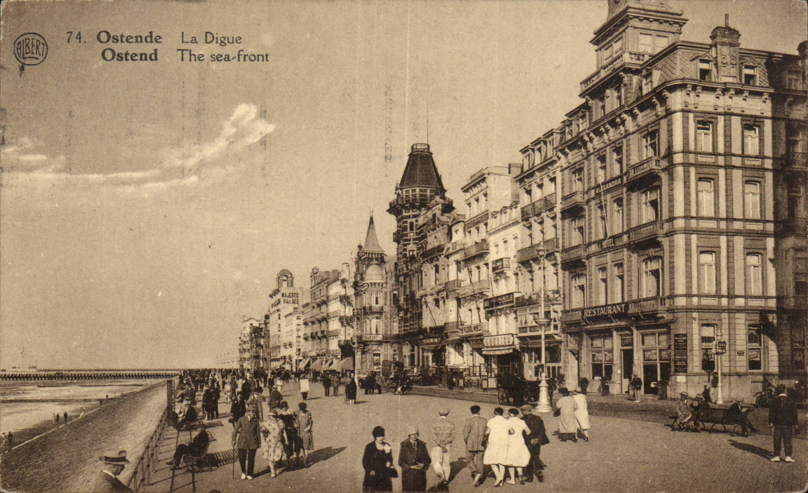 CPA Belgium Ostend the dam