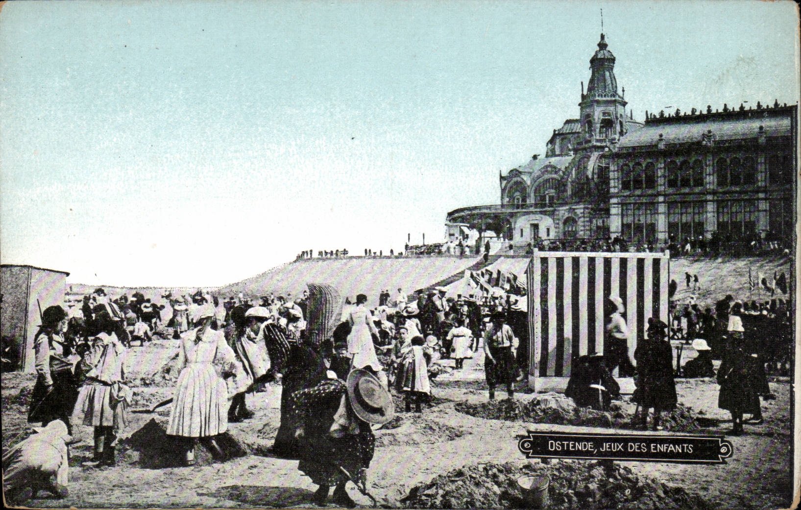 CPA Belgium Ostend Plays of the children