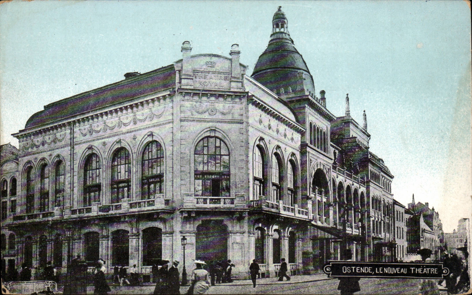 CPA Belgium Ostend the new theater