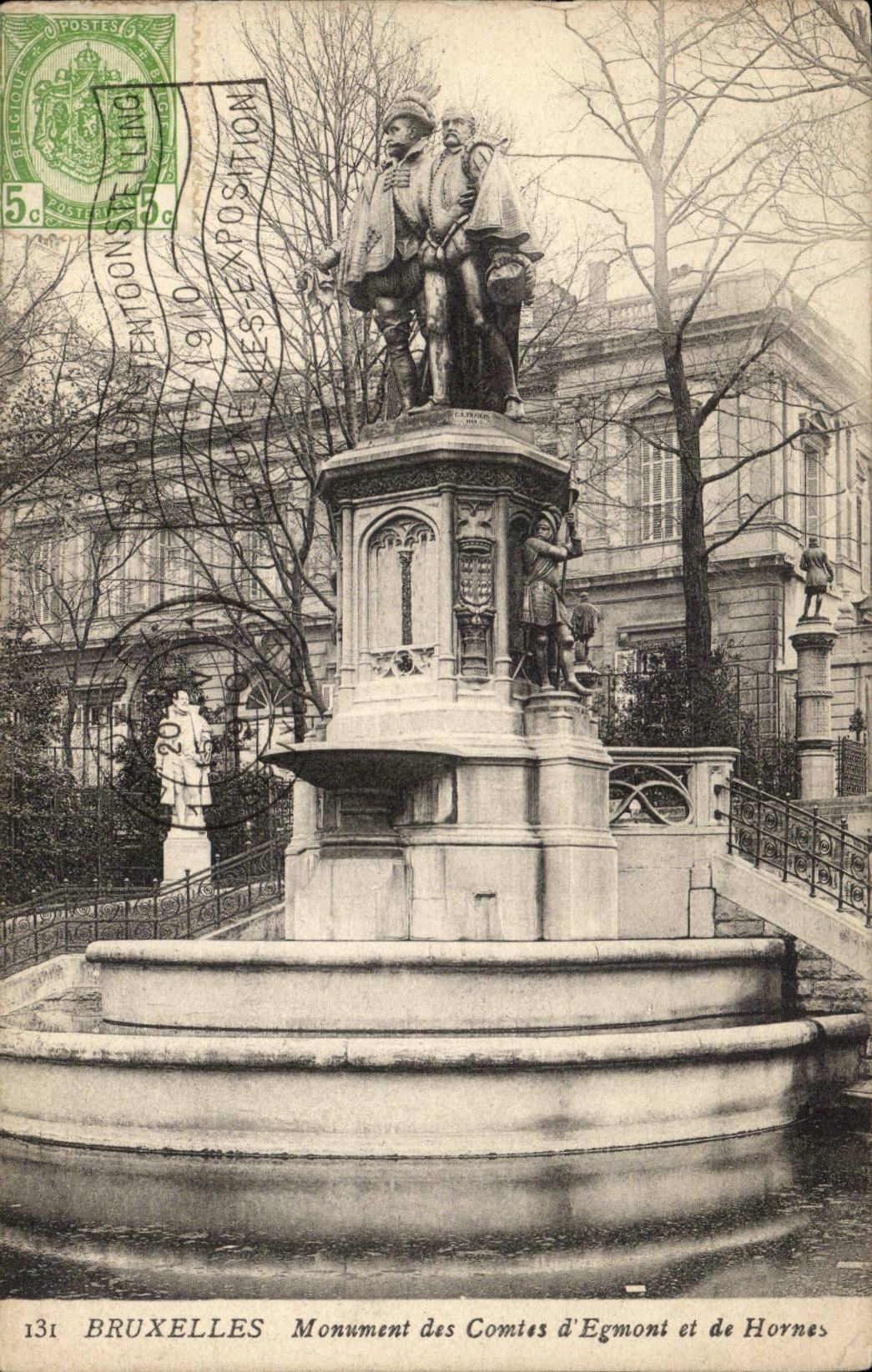 CPA Belgium Brussels Monument of the Counts d' Egmont and Hornes
