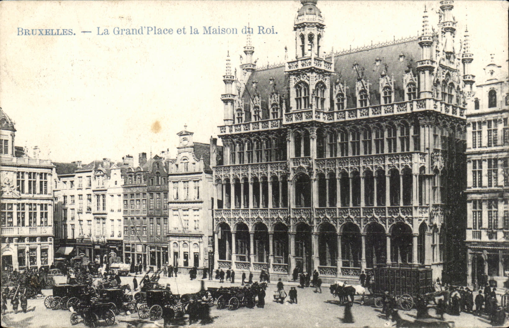 CPA Belgium Brussels the Large one places and the house of the king