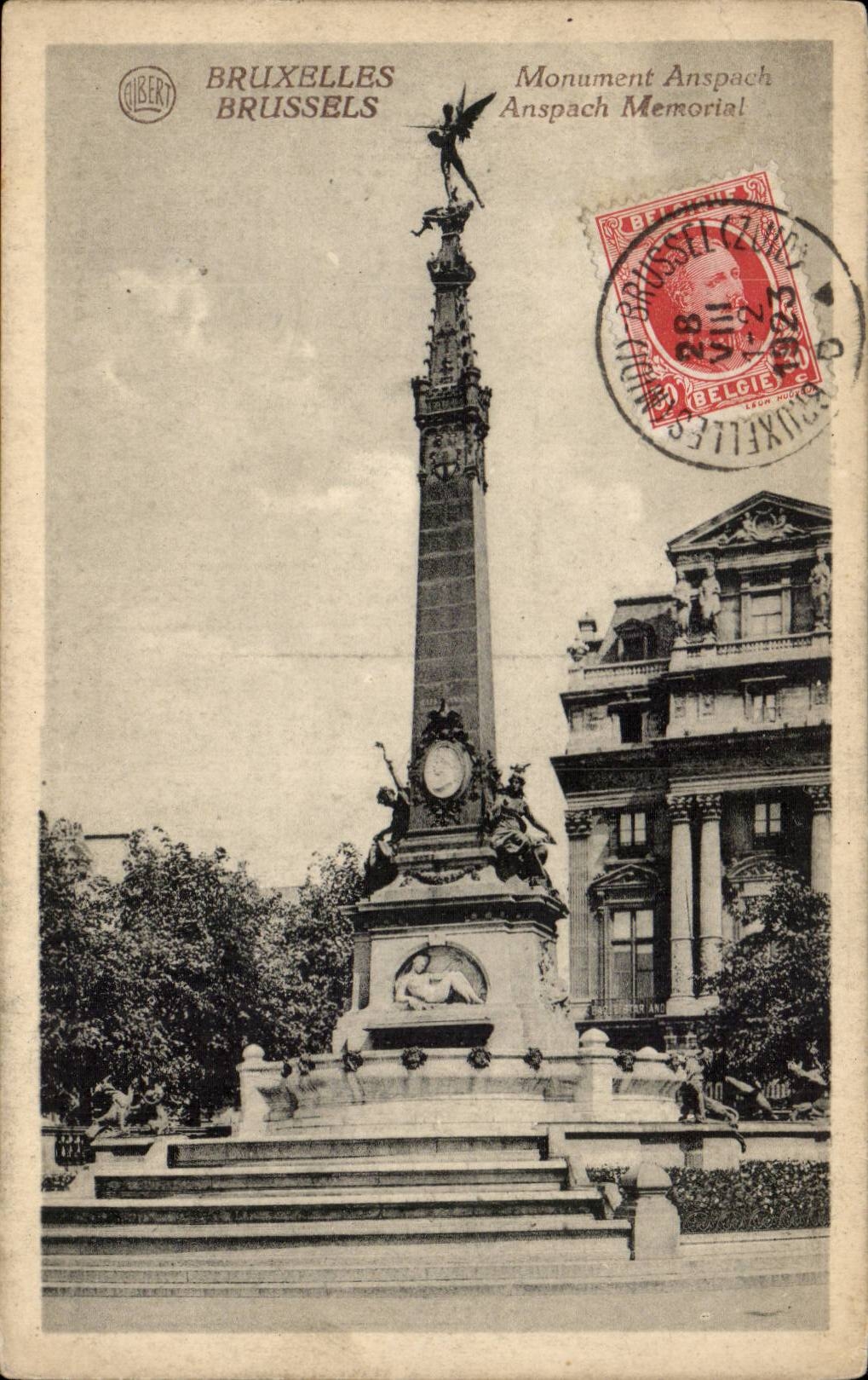 CPA Belgium Brussels Anspach Monument