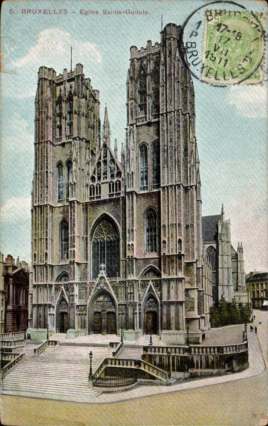 CPA Belgium Brussels Church Sainte Gudule