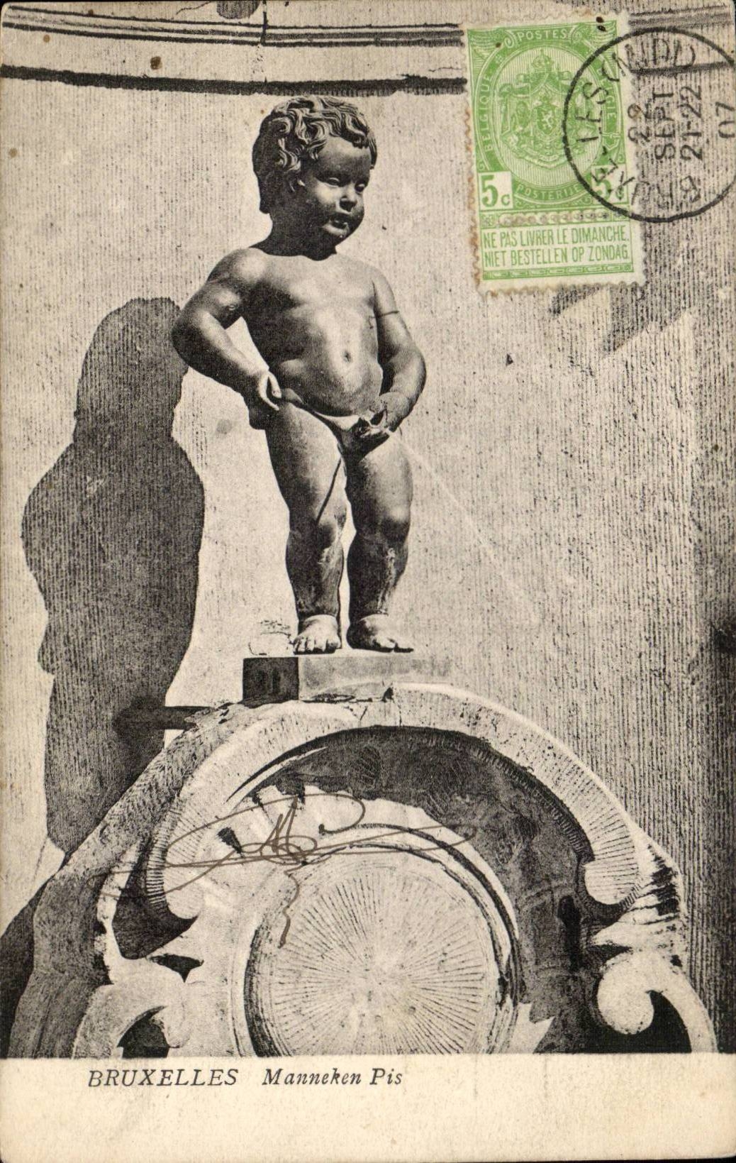 CPA Belgium Brussels manneken Worse