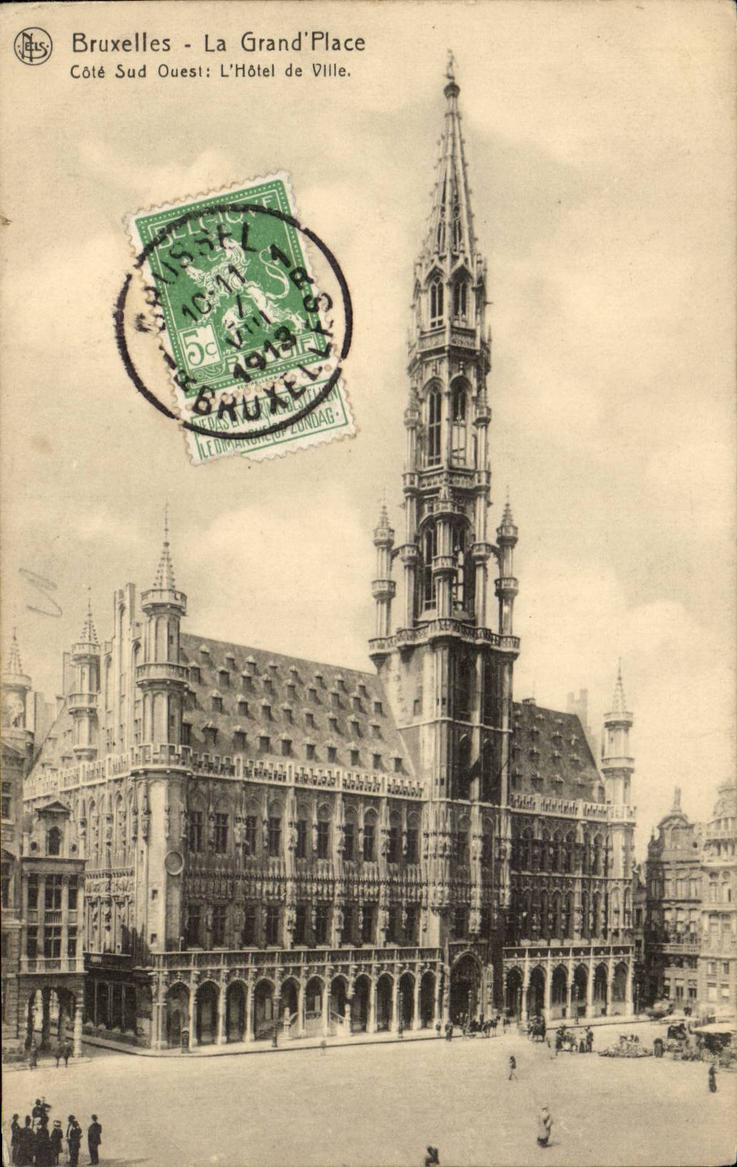 CPA Belgium Brussels the large one places