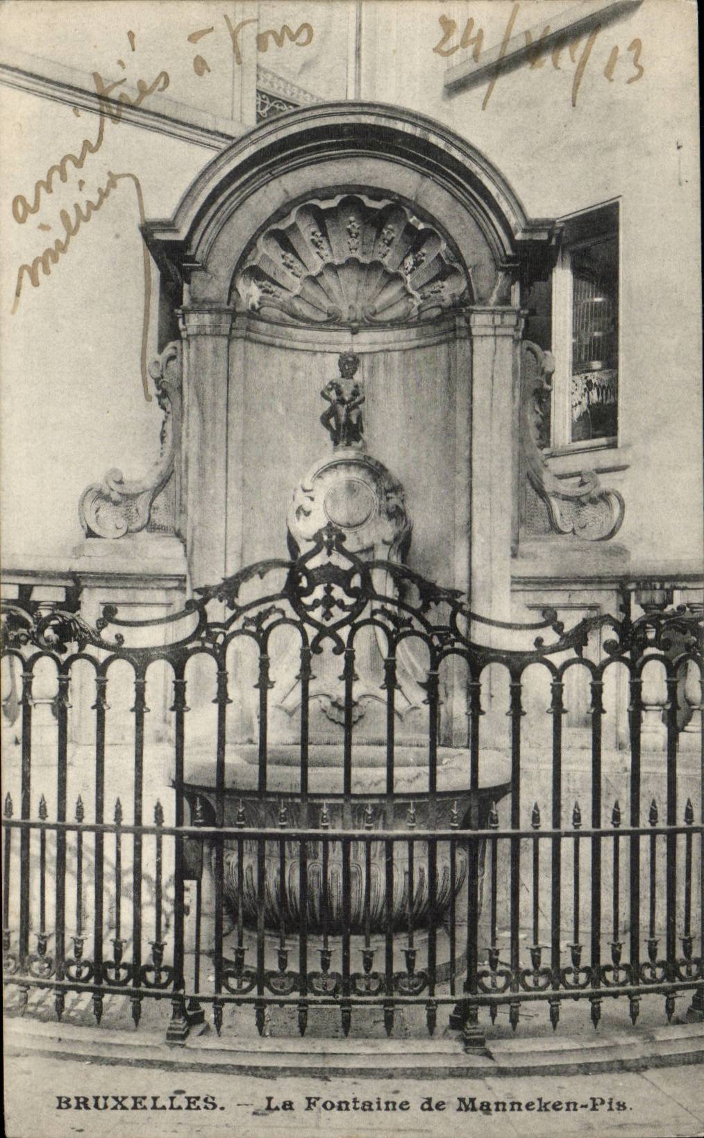 CPA Belgium Brussels the fountain of Manneken worse