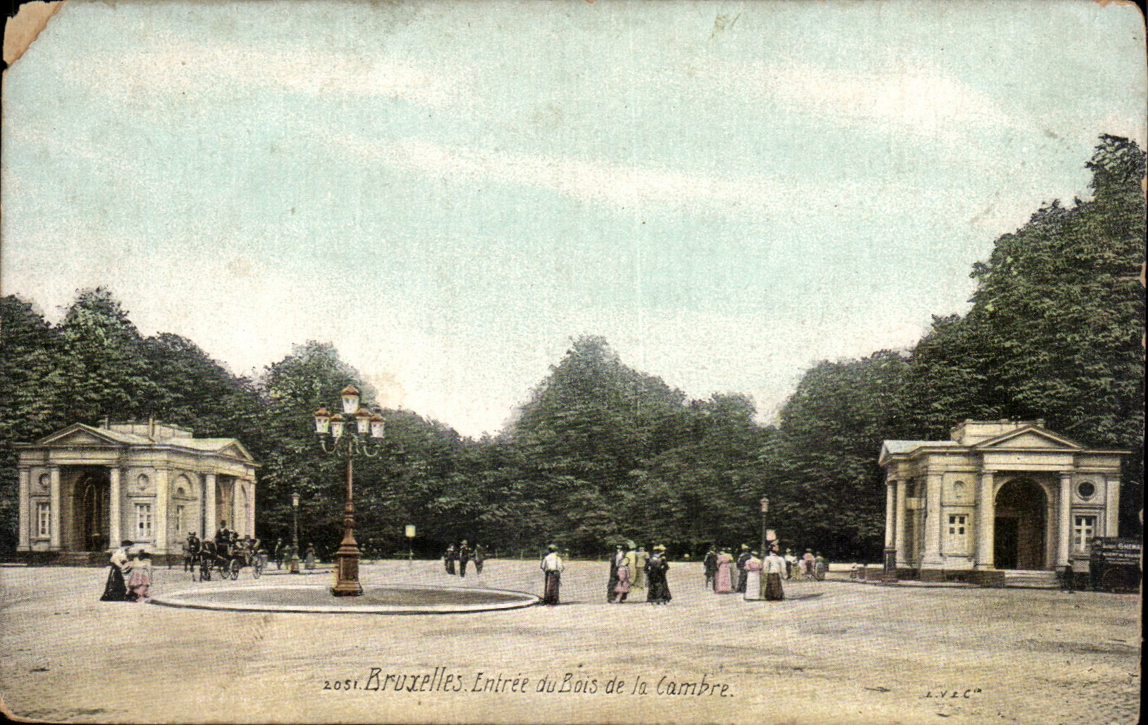 CPA Belgium Brussels Entree of the wood of Cambers