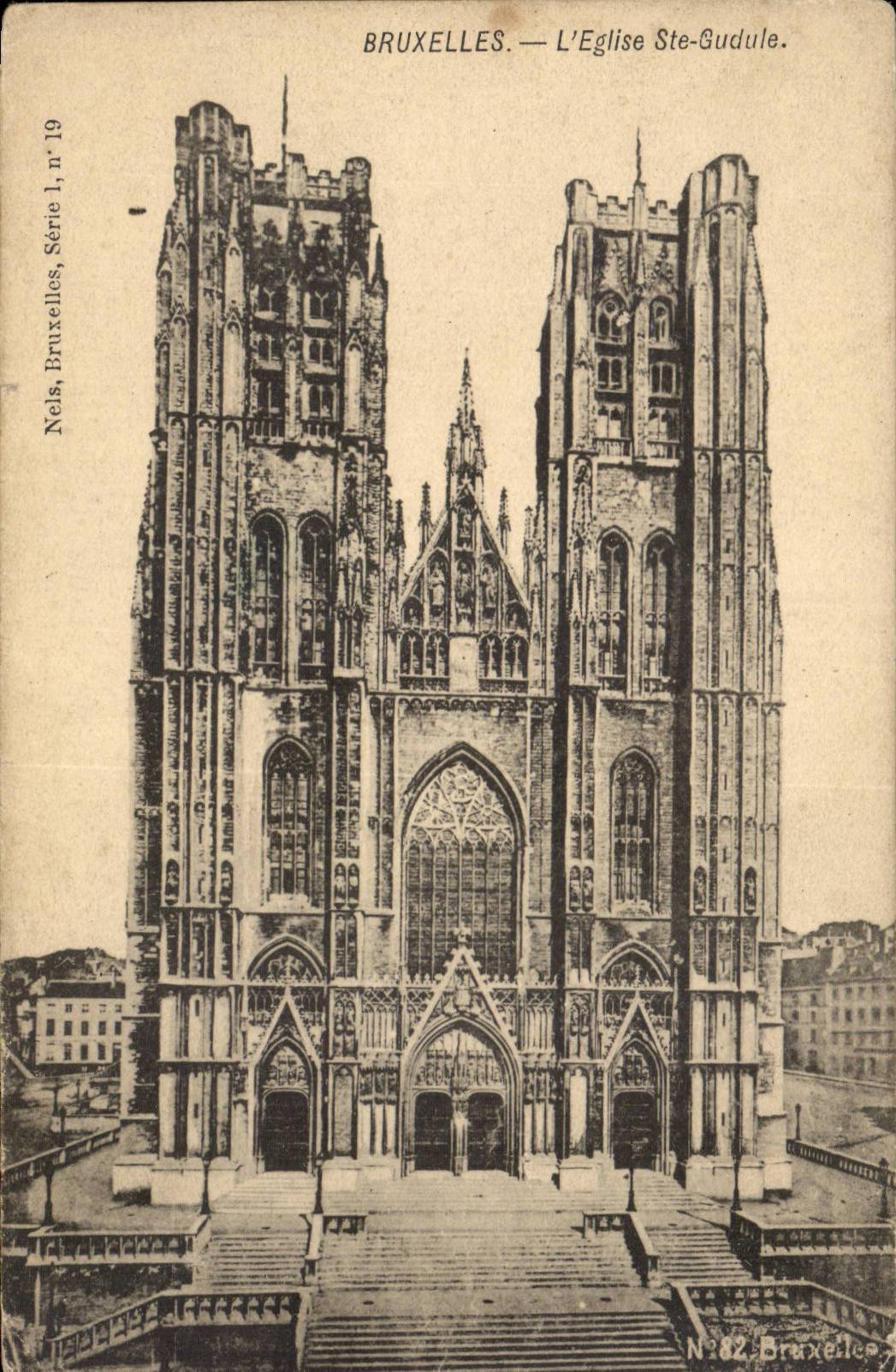 CPA Belgium Brussels Church Sainte Gudule