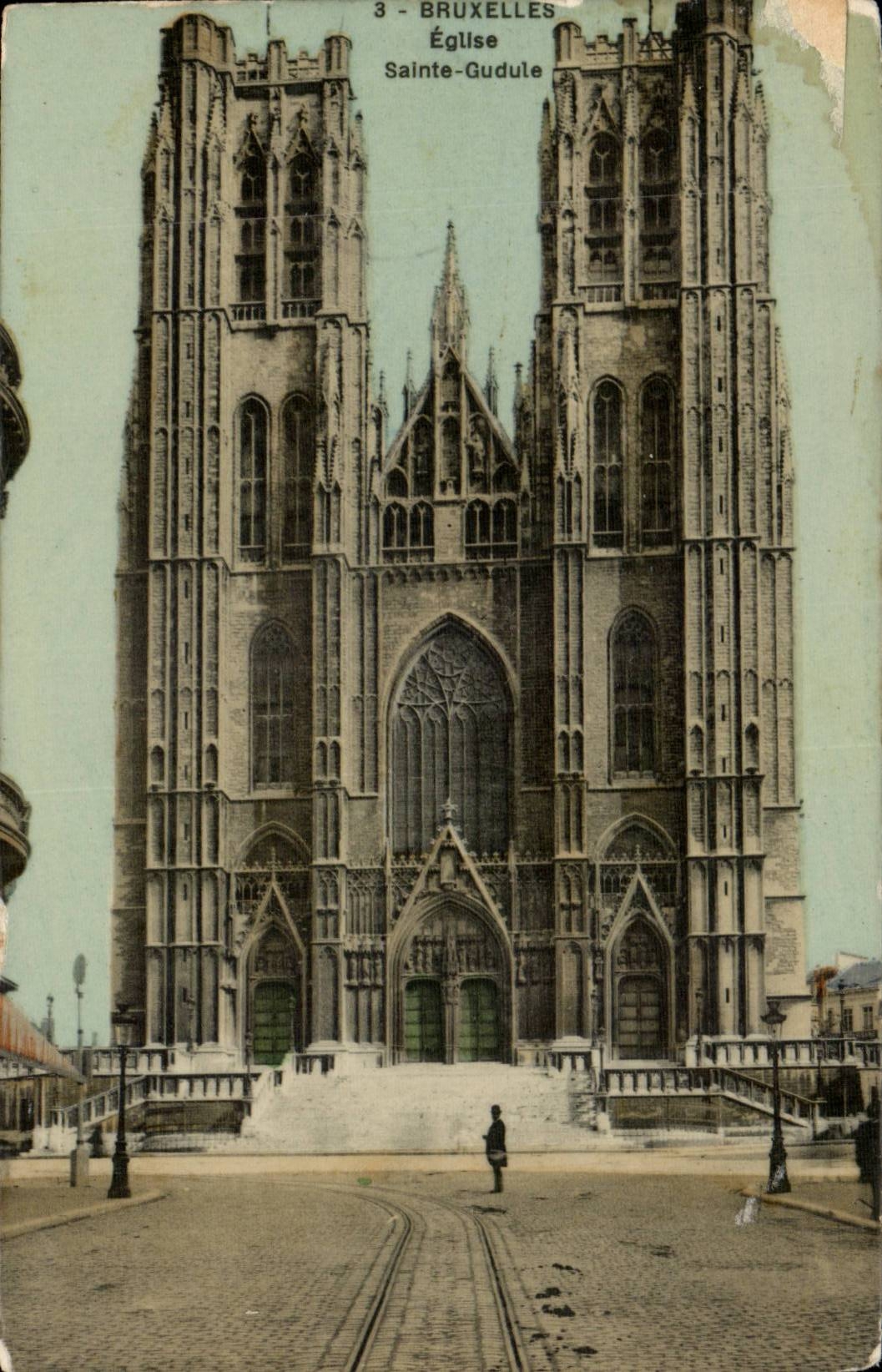 CPA Belgium Brussels Church Sainte Gudule