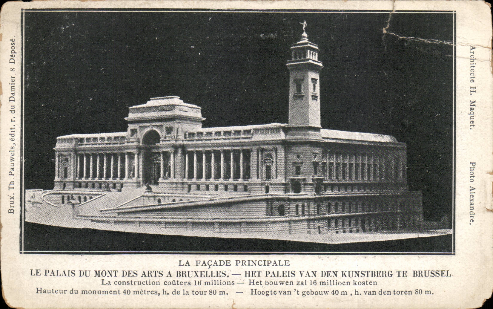 CPA Belgium Brussels the palate of the mount of arts