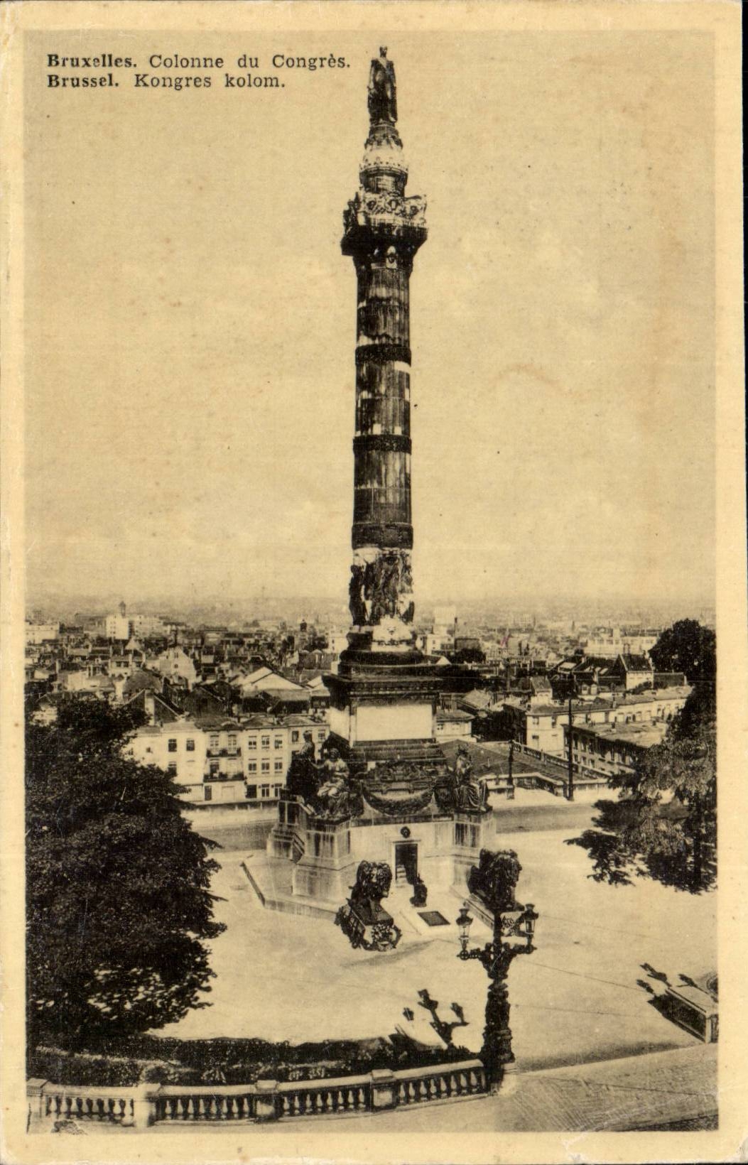 CPA Belgium Brussels Column of congers