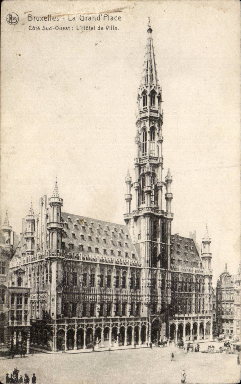 CPA Belgium Brussels the large one places Town hall