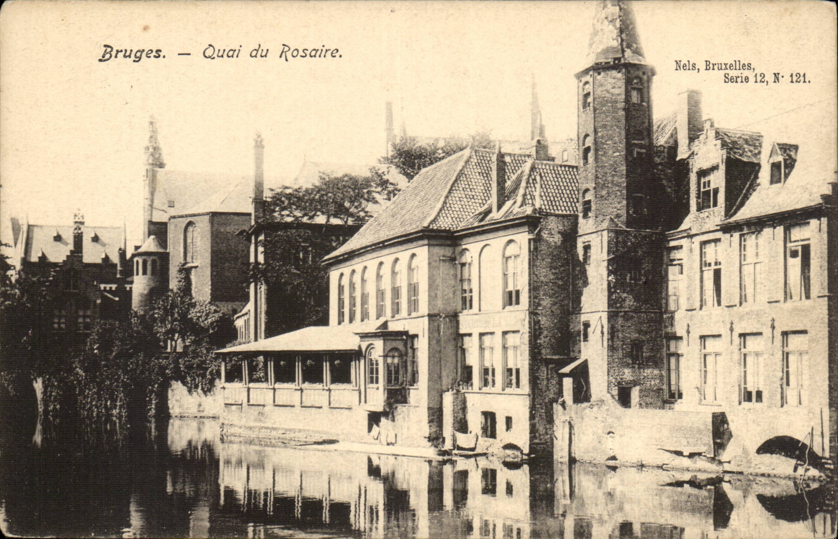 CPA Belgium Bruges Quay of the rosary