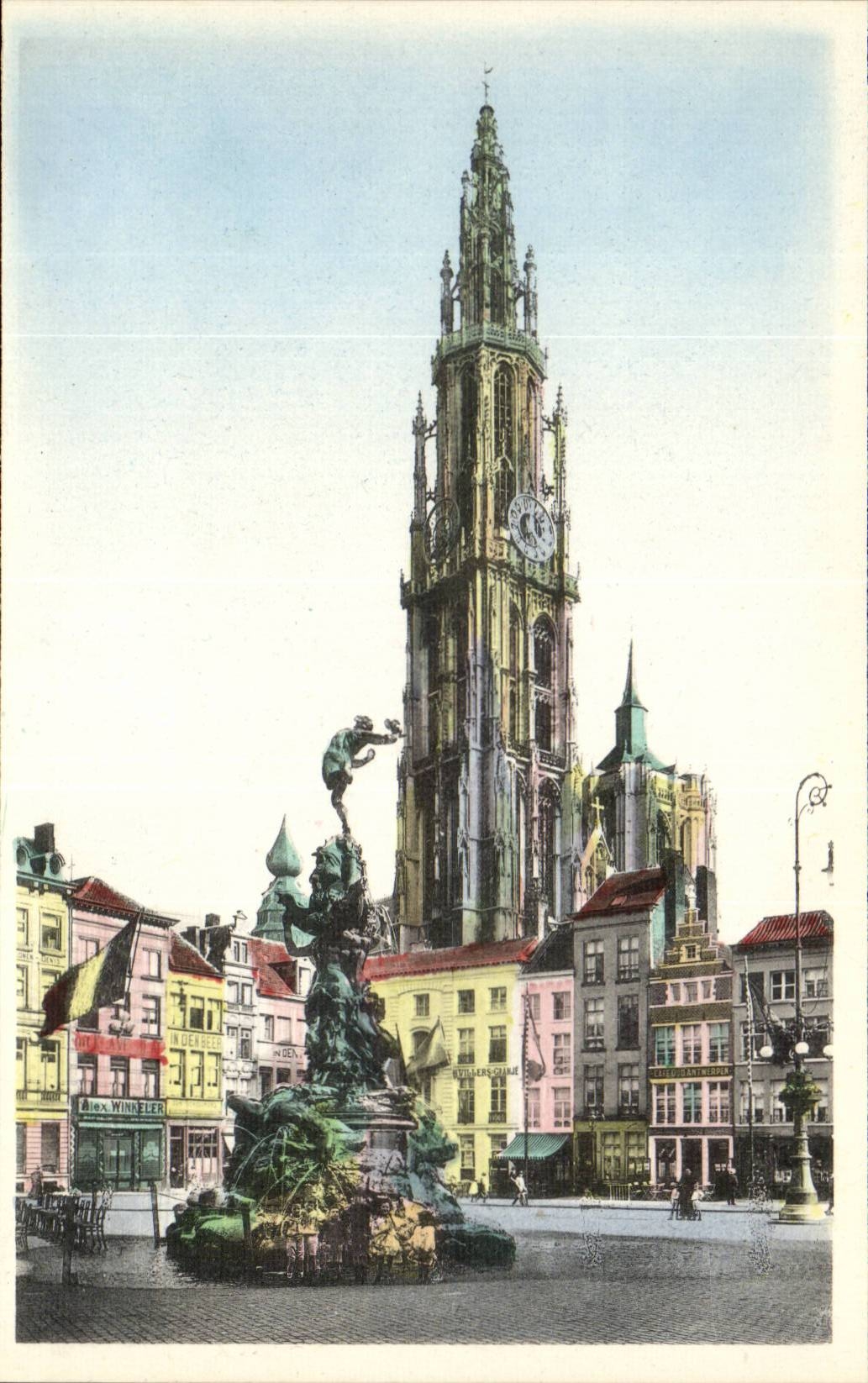 Belgien - Belgien - Belgien - Antwerpen - Antwerpen - Hoofdkerk Groote Markt in Fontein Brabo - CPA