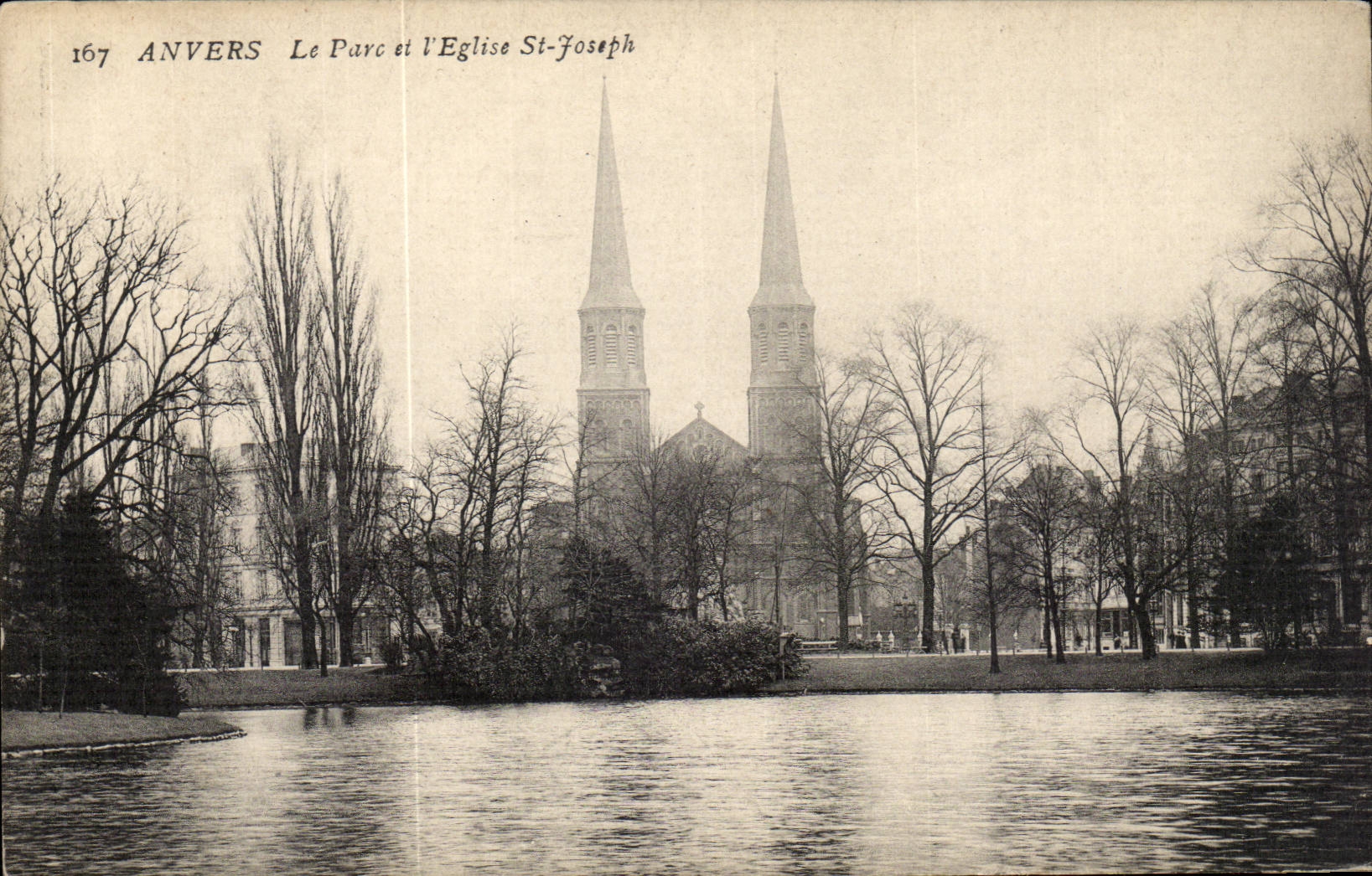 Belgien - Belgien - Belgien - Antwerpen - Antwerpen - der Park und die Kirche-Str Joseph - CPA