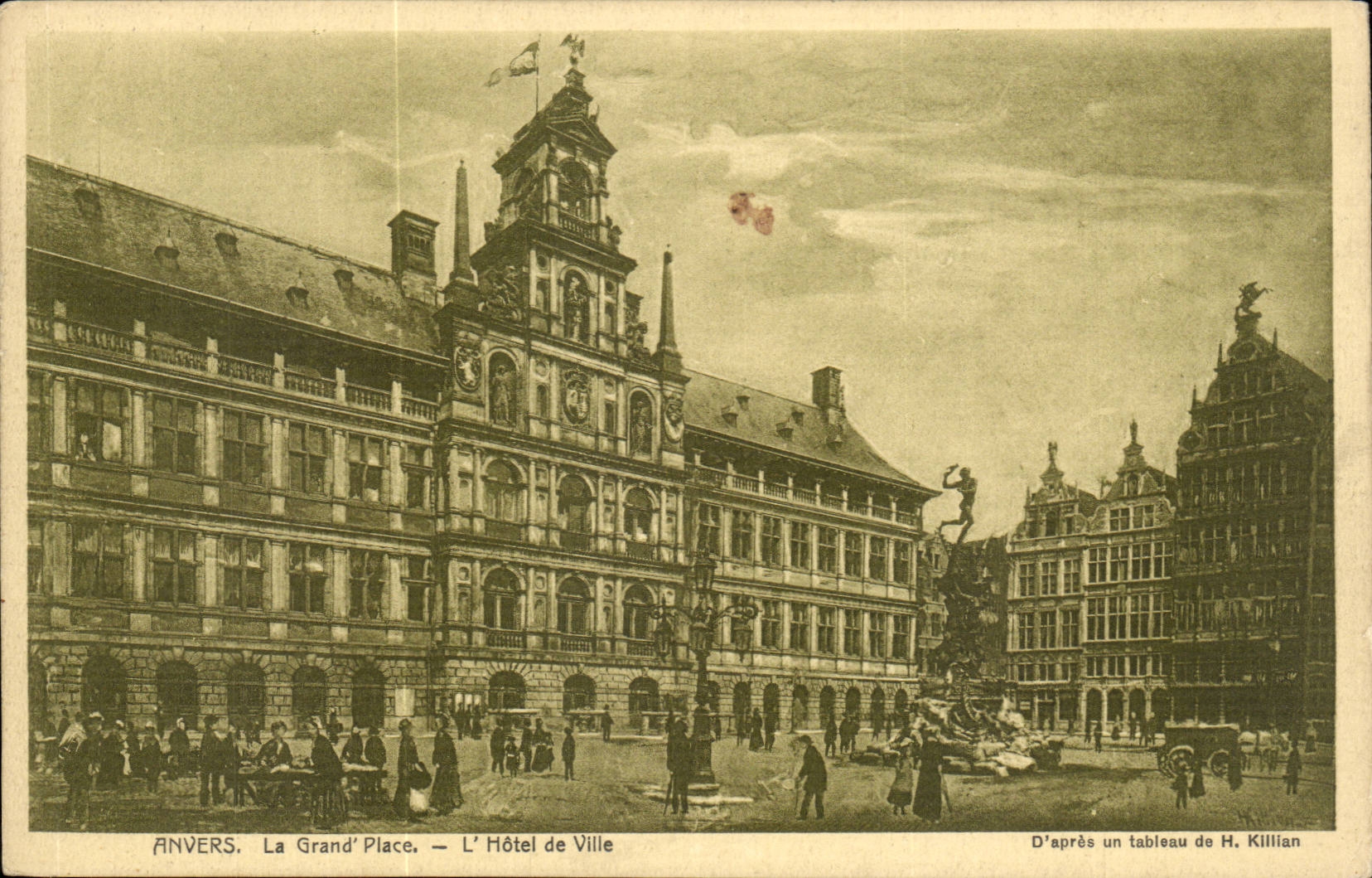 Belgien - Belgien - Belgien - Antwerpen - Antwerpen - das grosse man setzt - das Rathaus - CPA