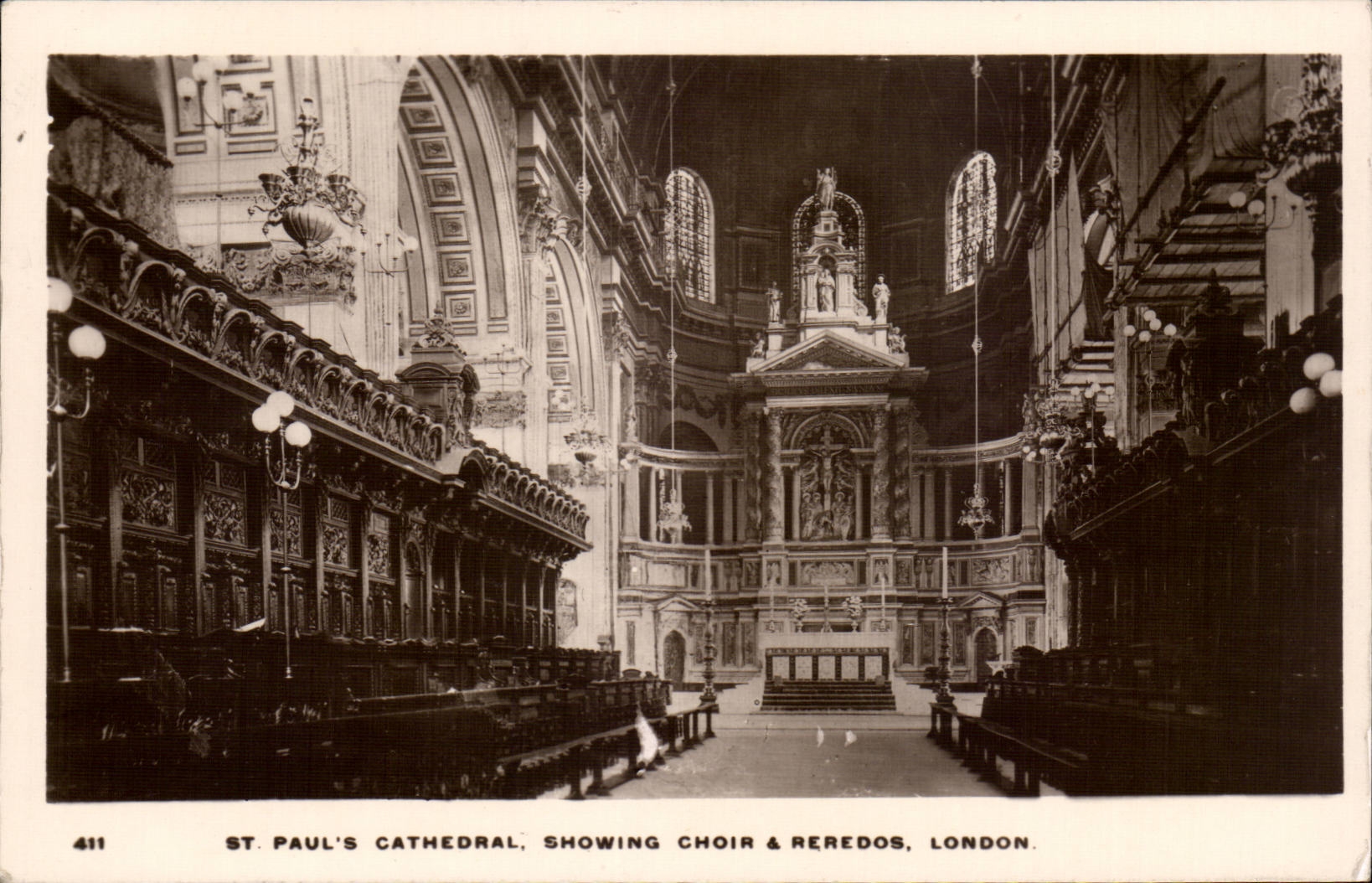 The United Kingdom Great BRitain CPA London London St paul' S Showing to choir and reredos