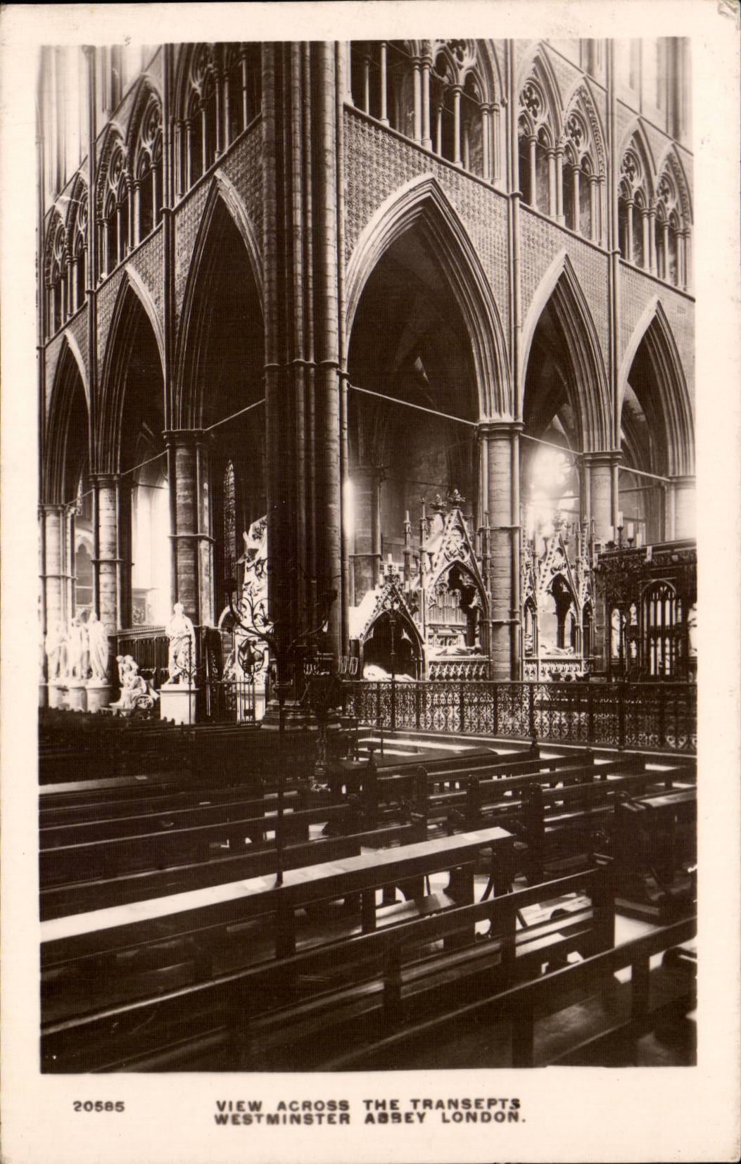 The United Kingdom Great BRitain CPA London London View accross the transepts Westminster abbey