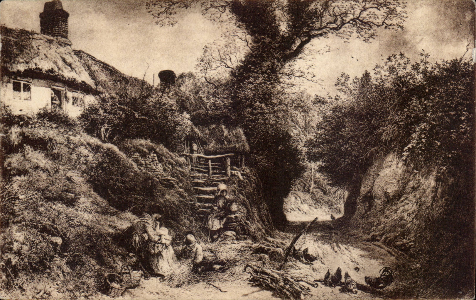 Grande Bretagne Great BRitain CPA Cottage at Hambledon (Tate Gallery) Birket Foster