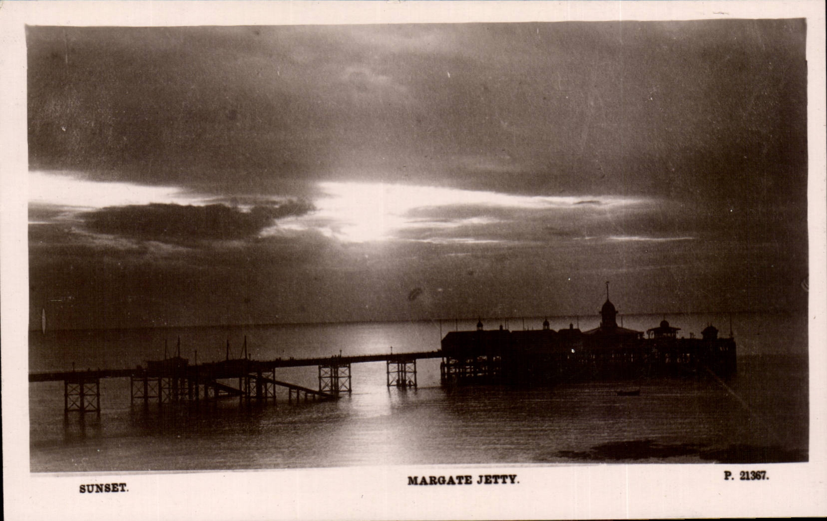 The United Kingdom Great britain CPA Sunset Margate Jello