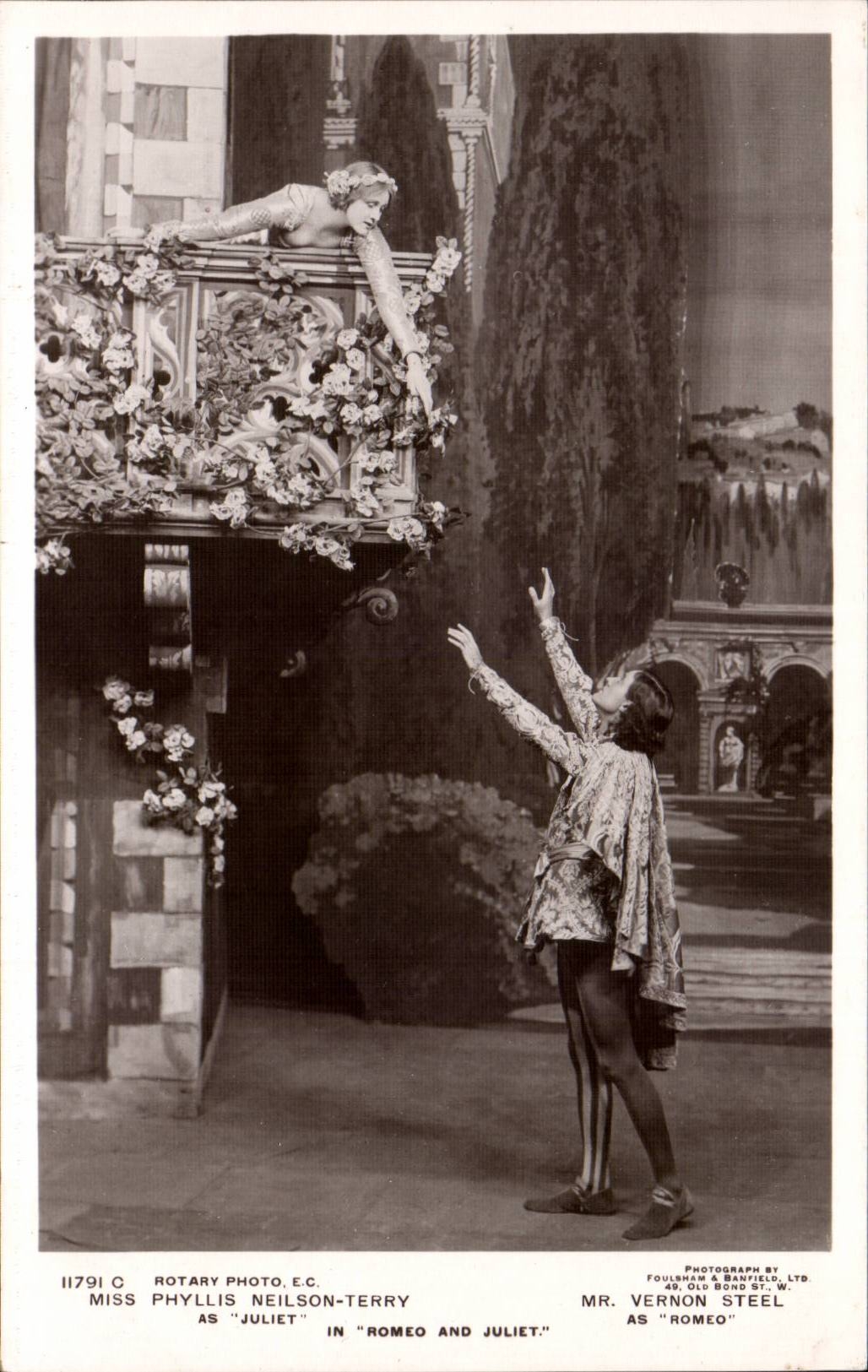 The United Kingdom Great britain CPA Vernon Steel Phyllis Neilson Terry Romeo and Juliet Shakespeare
