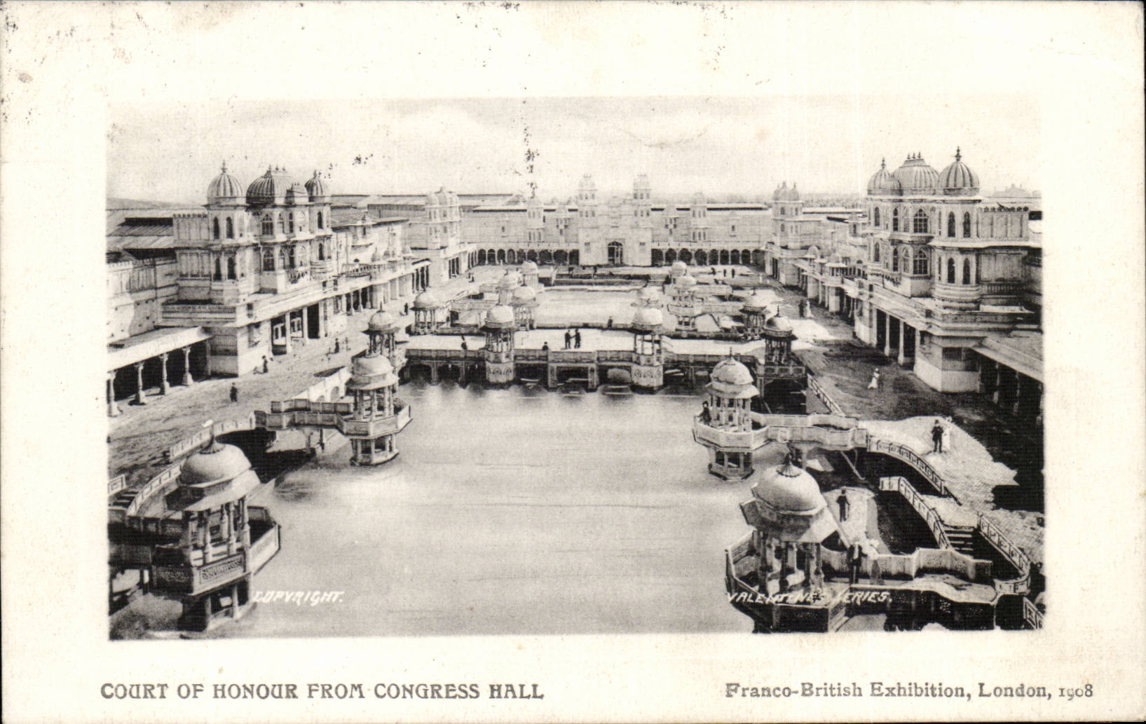 The United Kingdom Great britain CPA Free British exhibition London 1908 Court off honor from congress hall