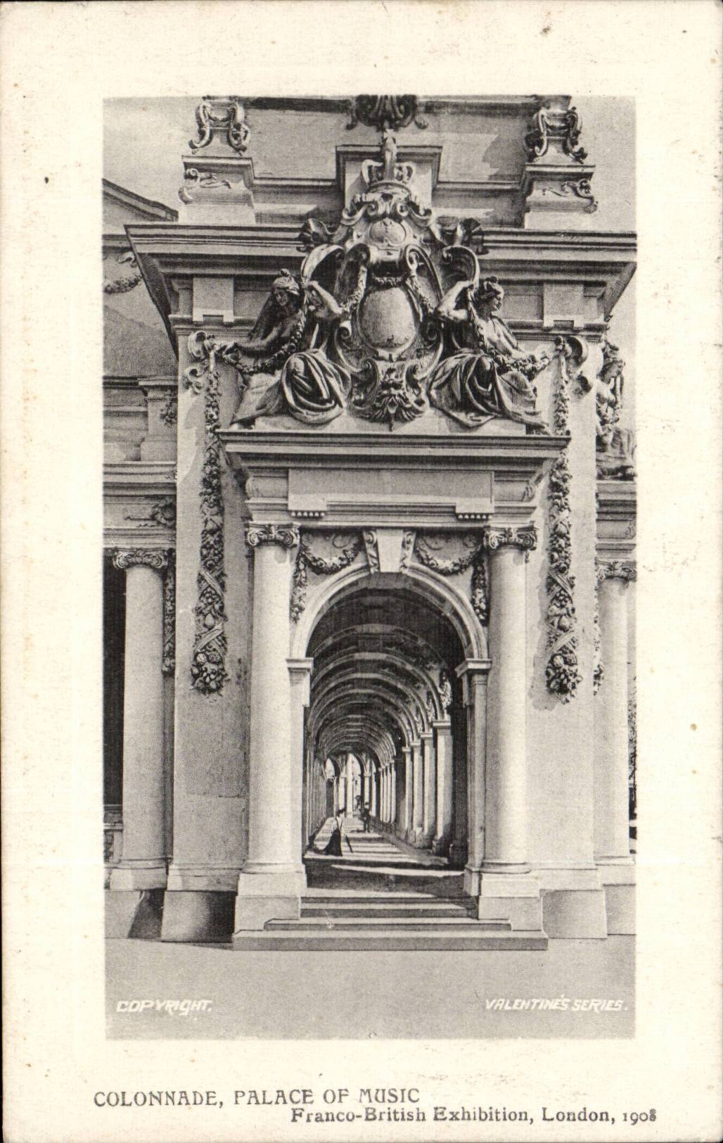 The United Kingdom Great britain CPA Free British exhibition London 1908 Colonnade De luxe hotel off music