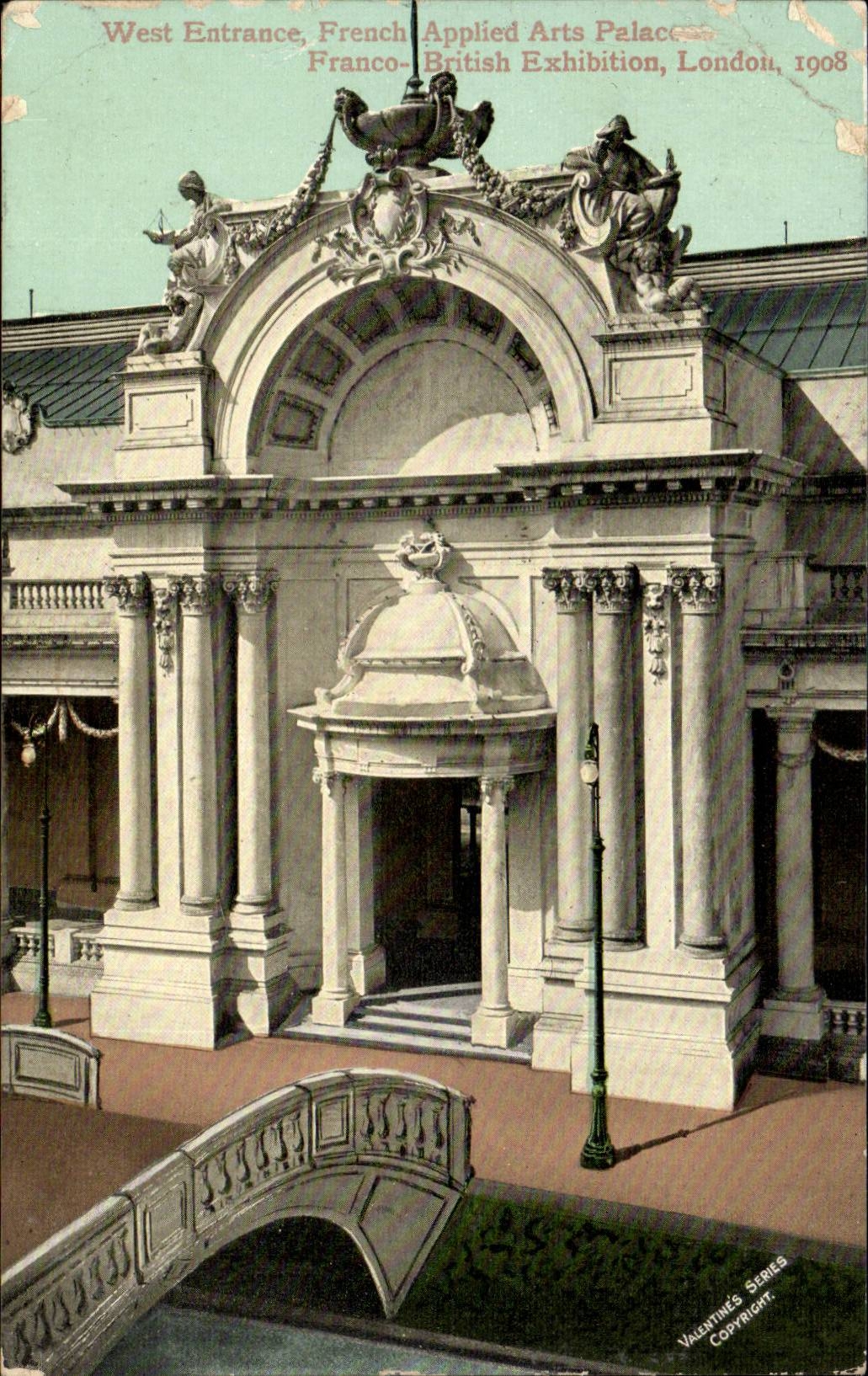 The United Kingdom Great britain CPA Free British exhibition London 1908 West fan-in French applied Arts de luxe hotel