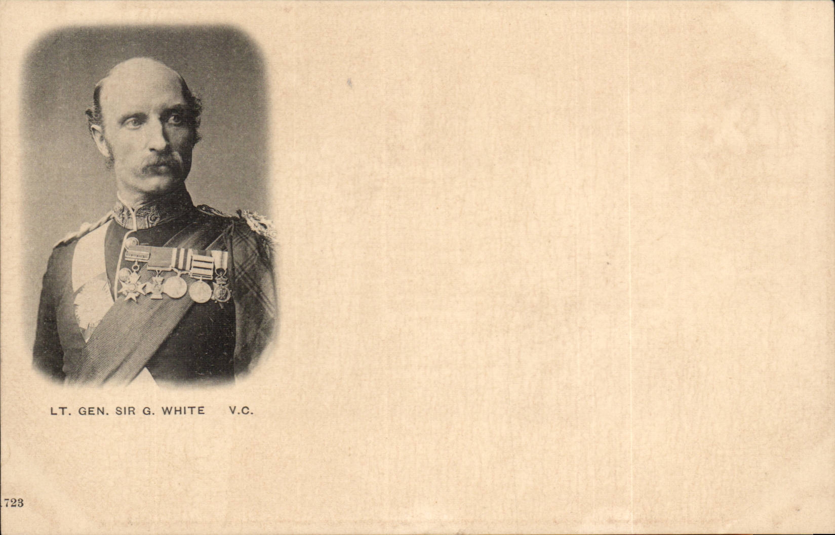 The United Kingdom Great BRitain CPA Lieutenant General Sir G White (uniform soldier militaria)