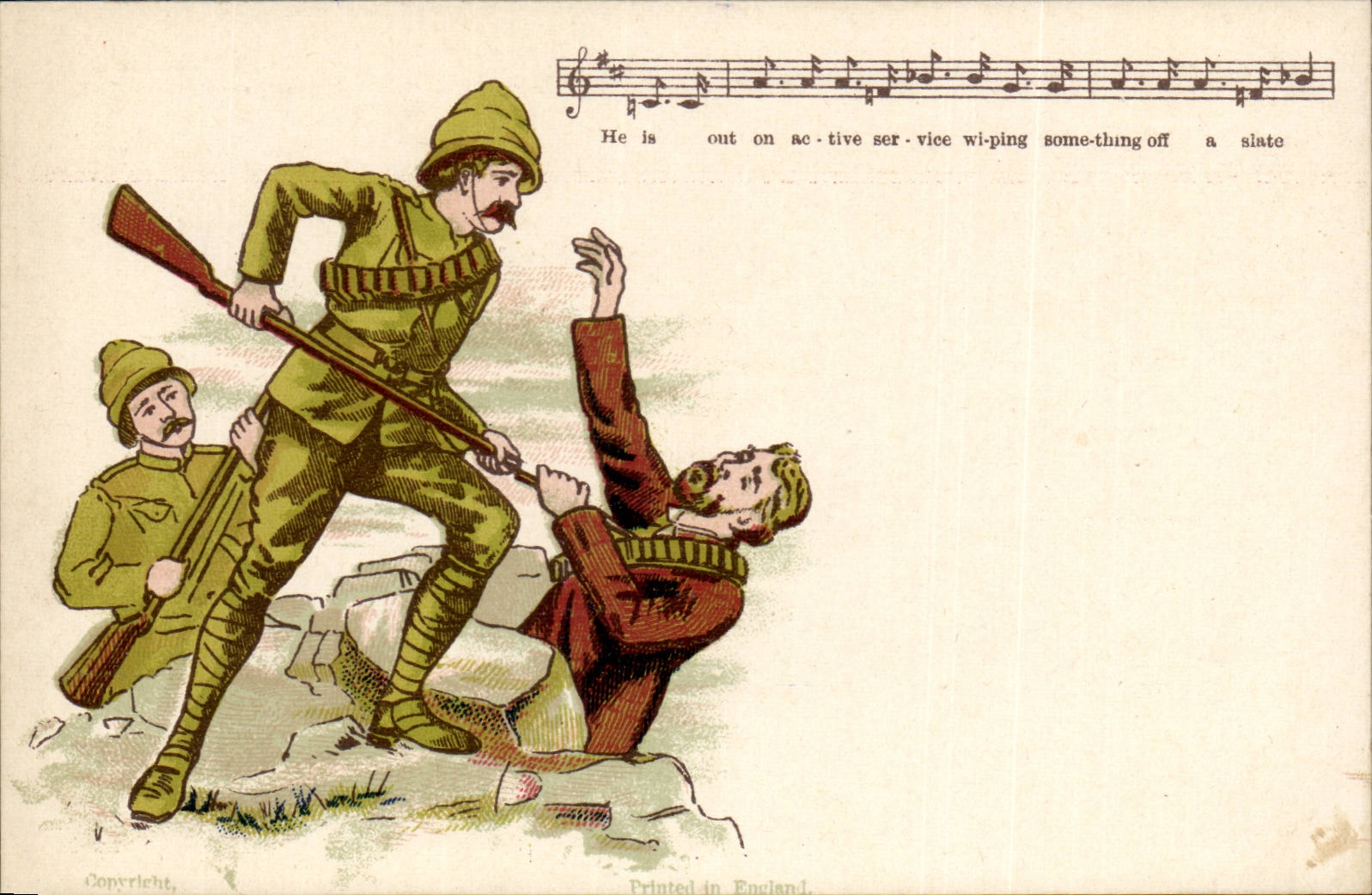 The United Kingdom Great BRitain CPA Fantasy Patriotic Sodlat (militaria)