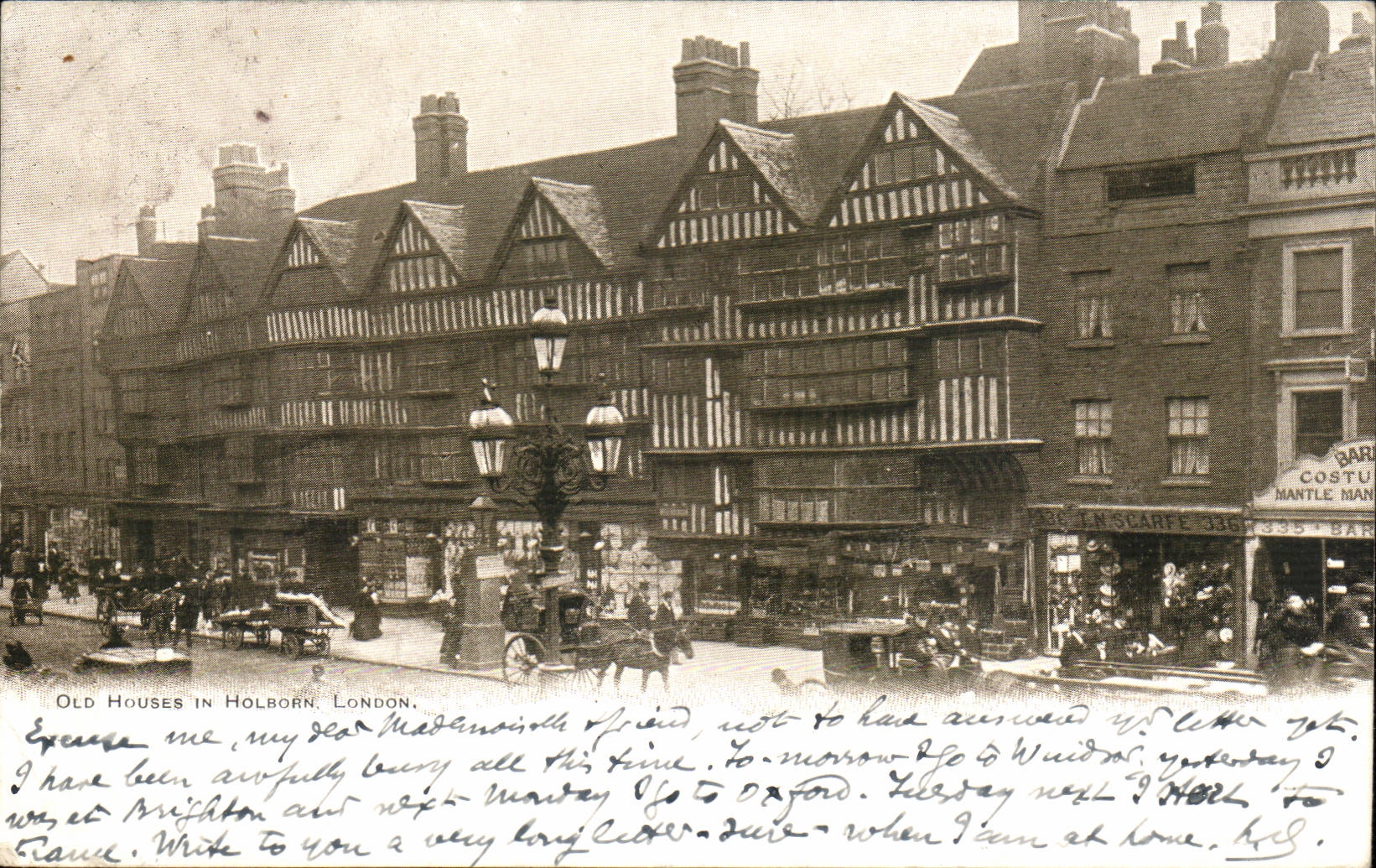The United Kingdom Great Britain CPA London old houses in Holborn