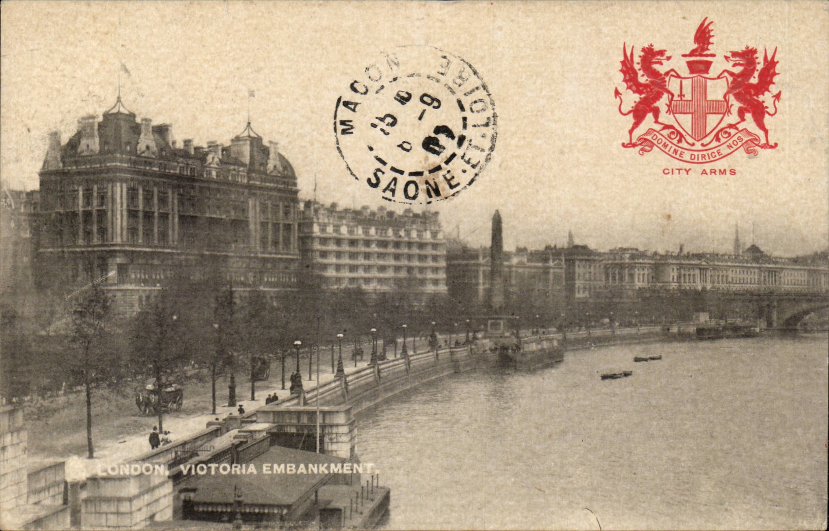 The United Kingdom Great Britain CPA London Victori embankment