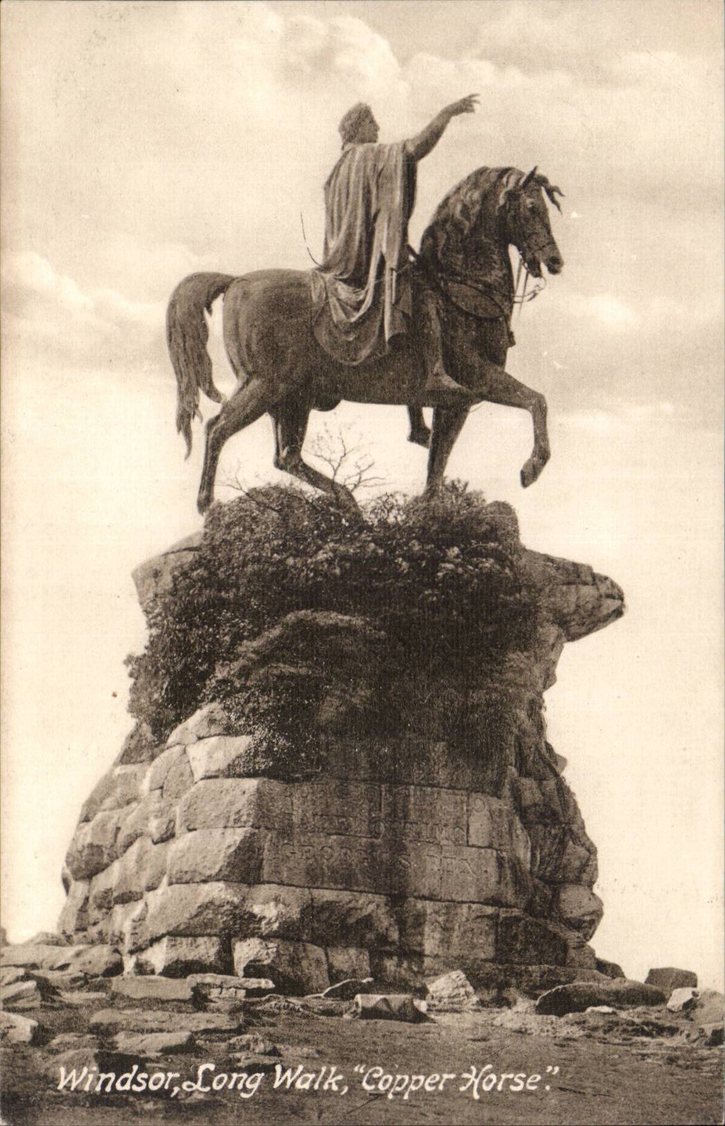 The United Kingdom Great Britain CPA Long Windsor walk Copper horse