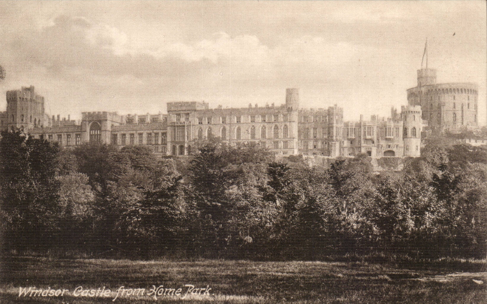 The United Kingdom Great Britain CPA Windsor castle from Home park