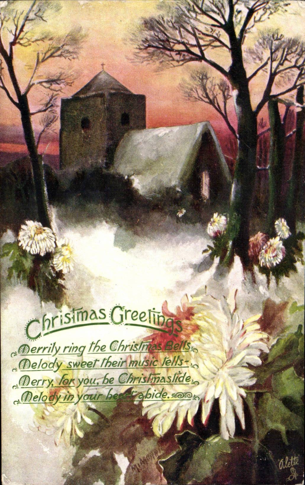 The United Kingdom Great BRitain CPA Fantasy Christmas greetings