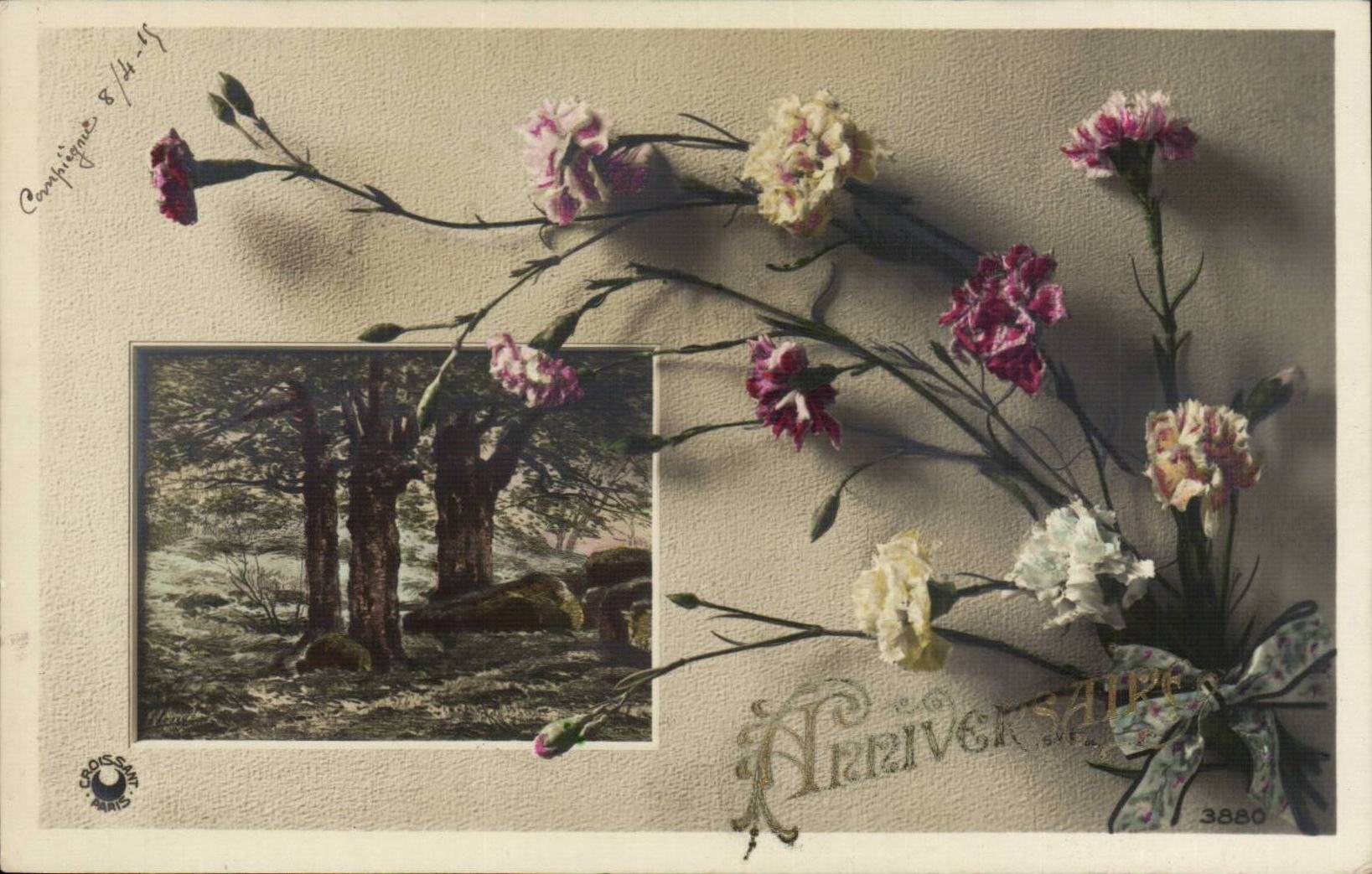 Fantasy - Festival - Birthday - 1915 - Flowers - Complexion - CPA