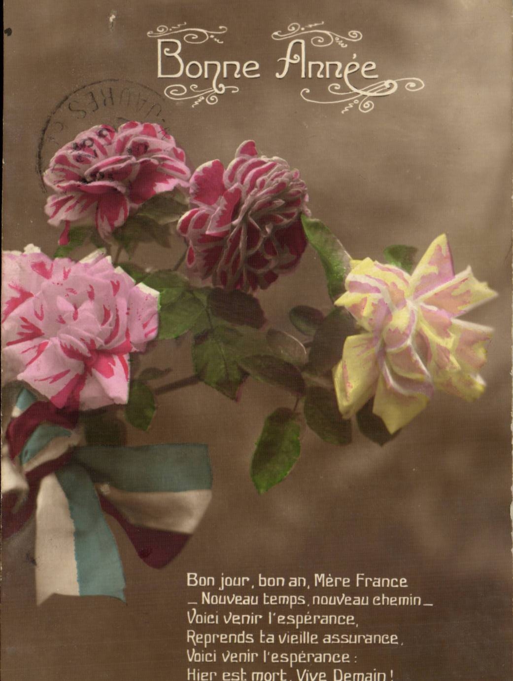 Fantaisie - Bonne Annee - Bon jour Bon An Mere France Nouveau temps Nouveau chemin - CPA 