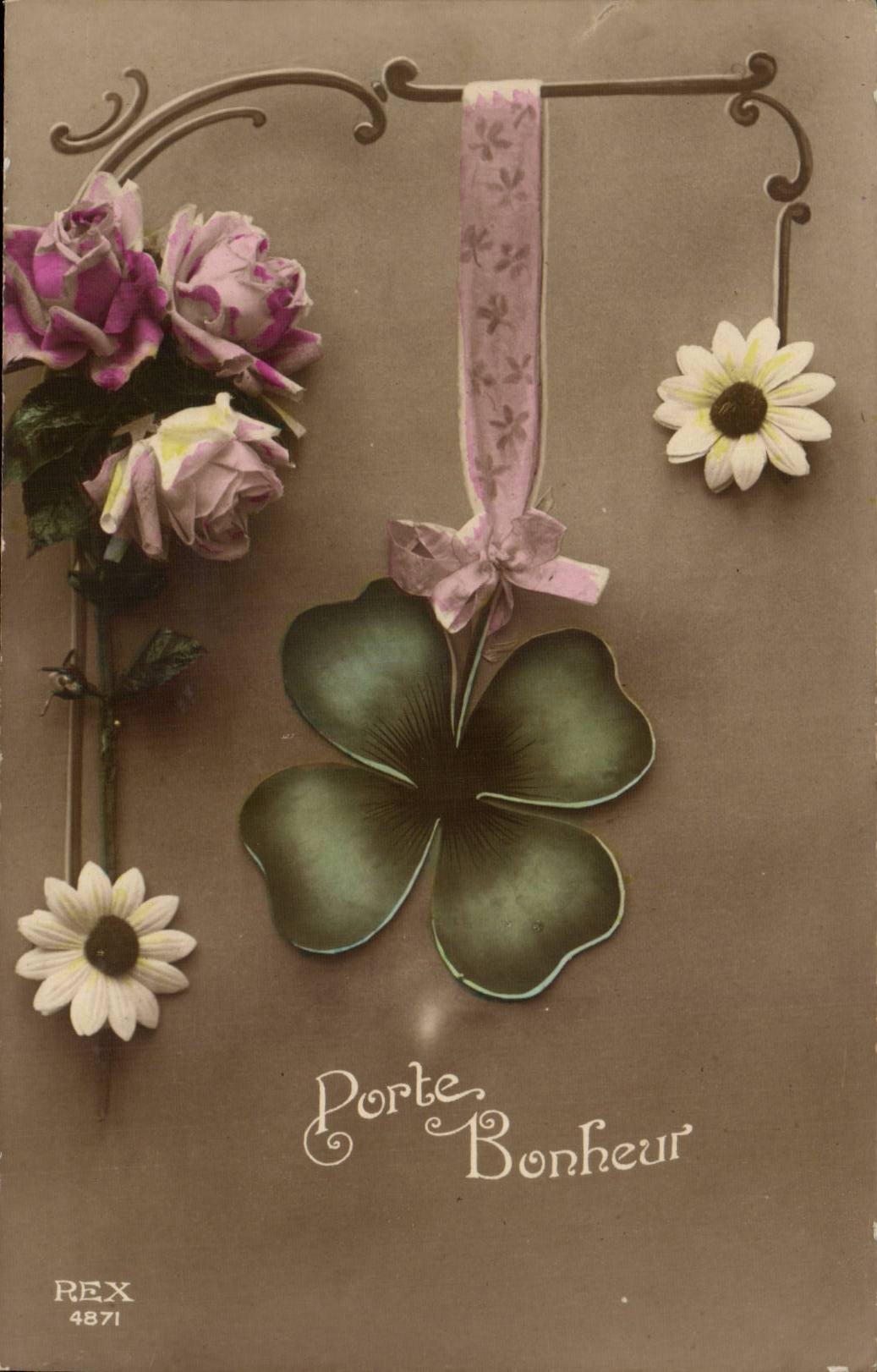 Phantasie - Gatter-Gluck - Vier-Blatt Klee - Ofenblattklee - CPA