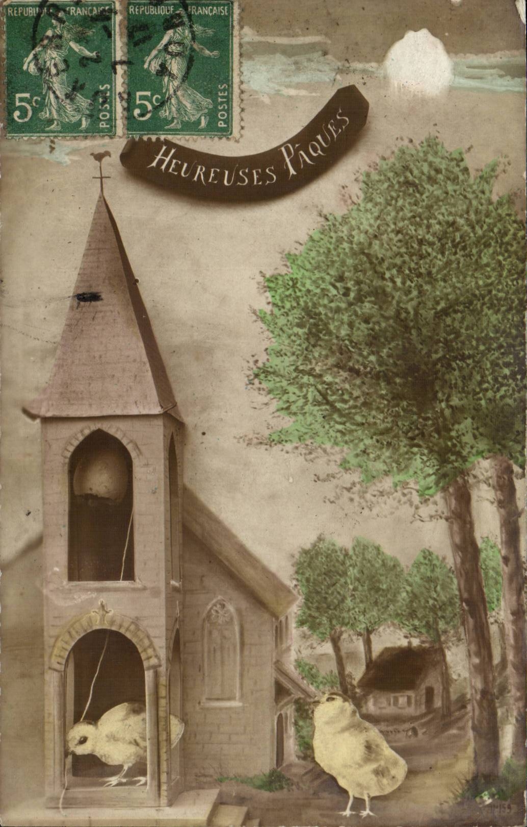 Fantasy - Happy Festival - Humor - chicken - CPA