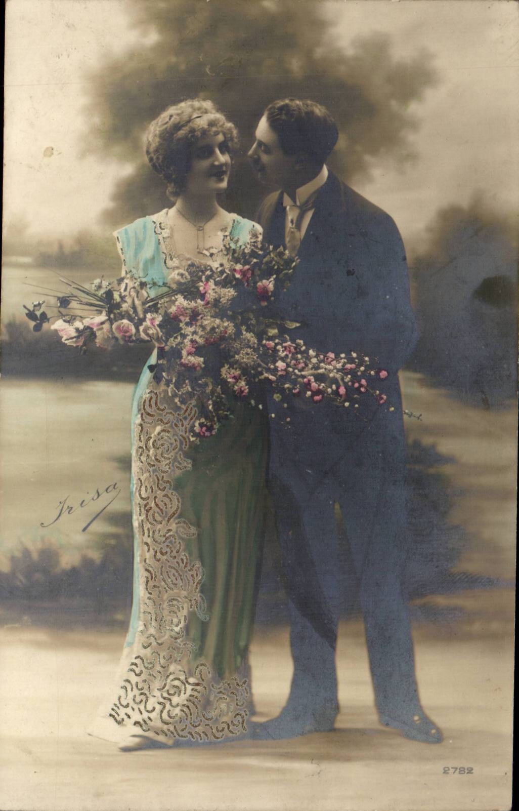 Fantaisie - Couple - Mariage - marriage - Wedding - CPA