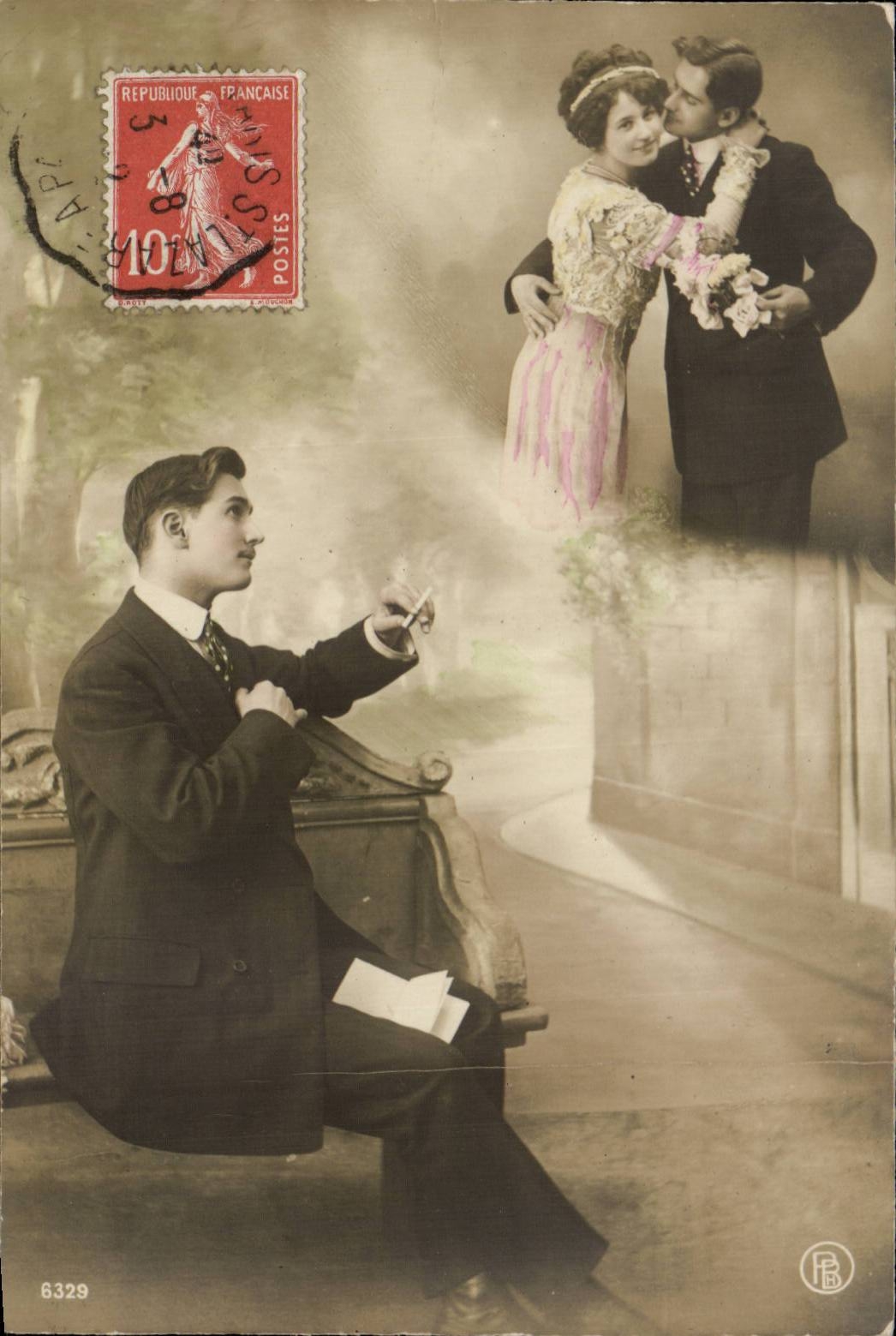 Fantaisie - Couple - Les Reves - CPA 