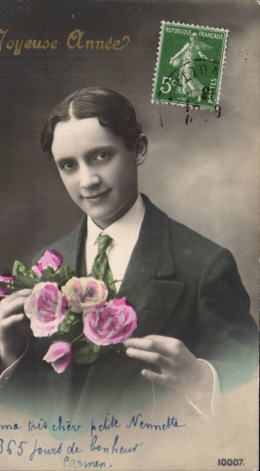 Fantasy - Man - Merry Year - CPA