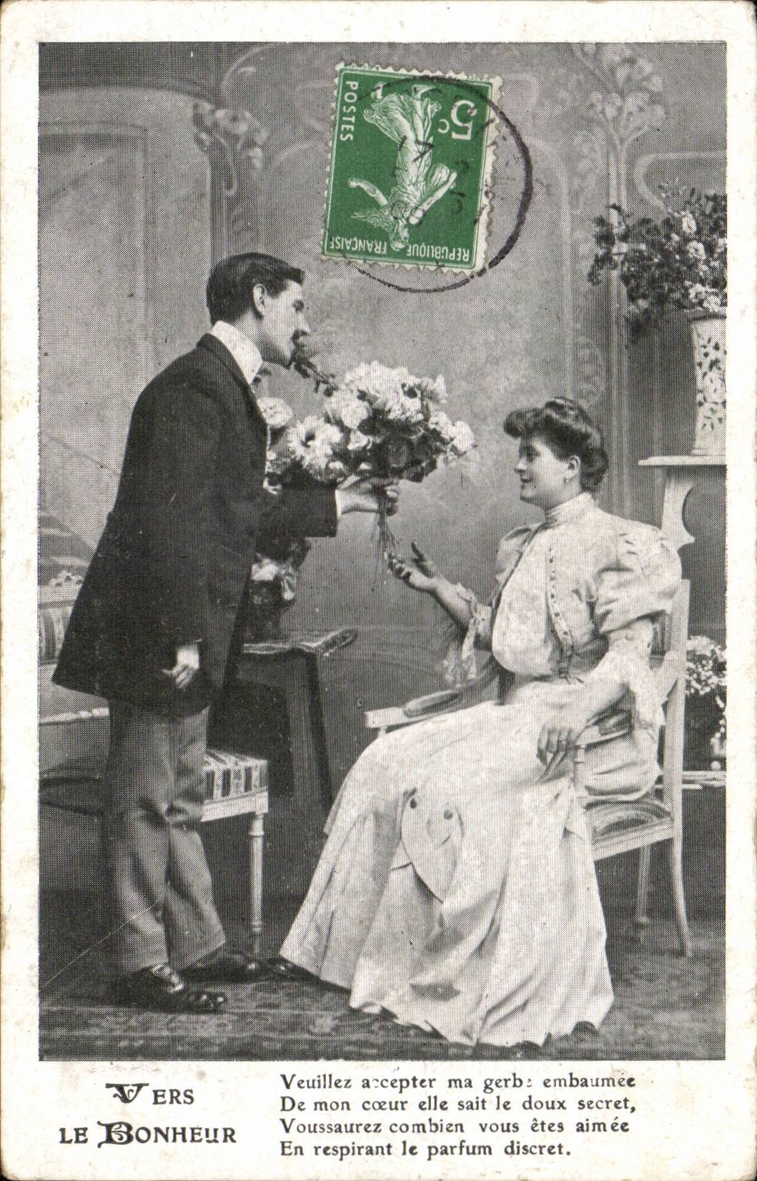 Couple - Vers le Bonheur - CPA 