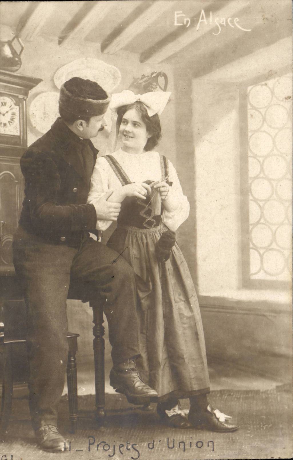 Fantaisie - Couple - En Alsace - Projets d'Union - CPA