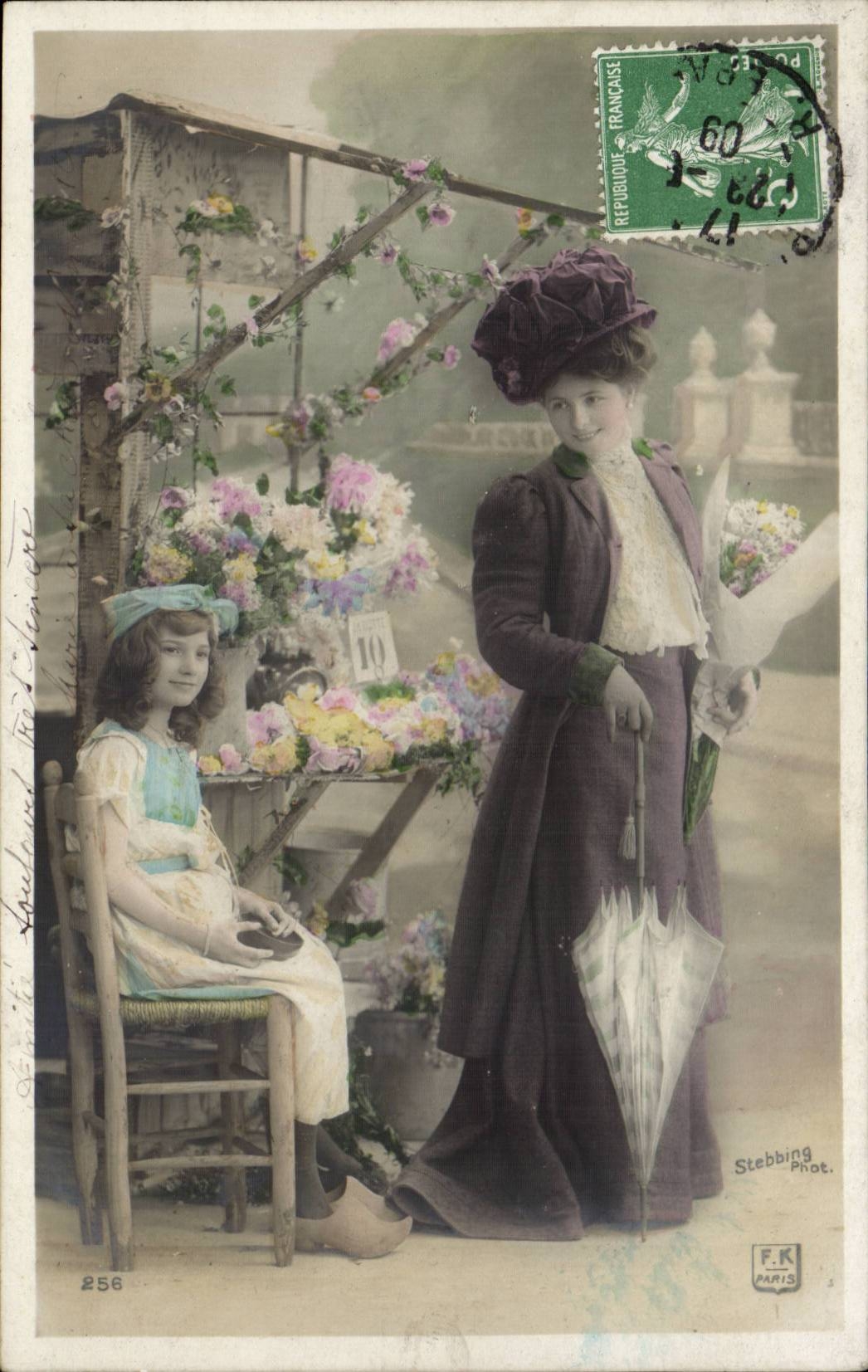 Fantasy - Woman and Child - CPA