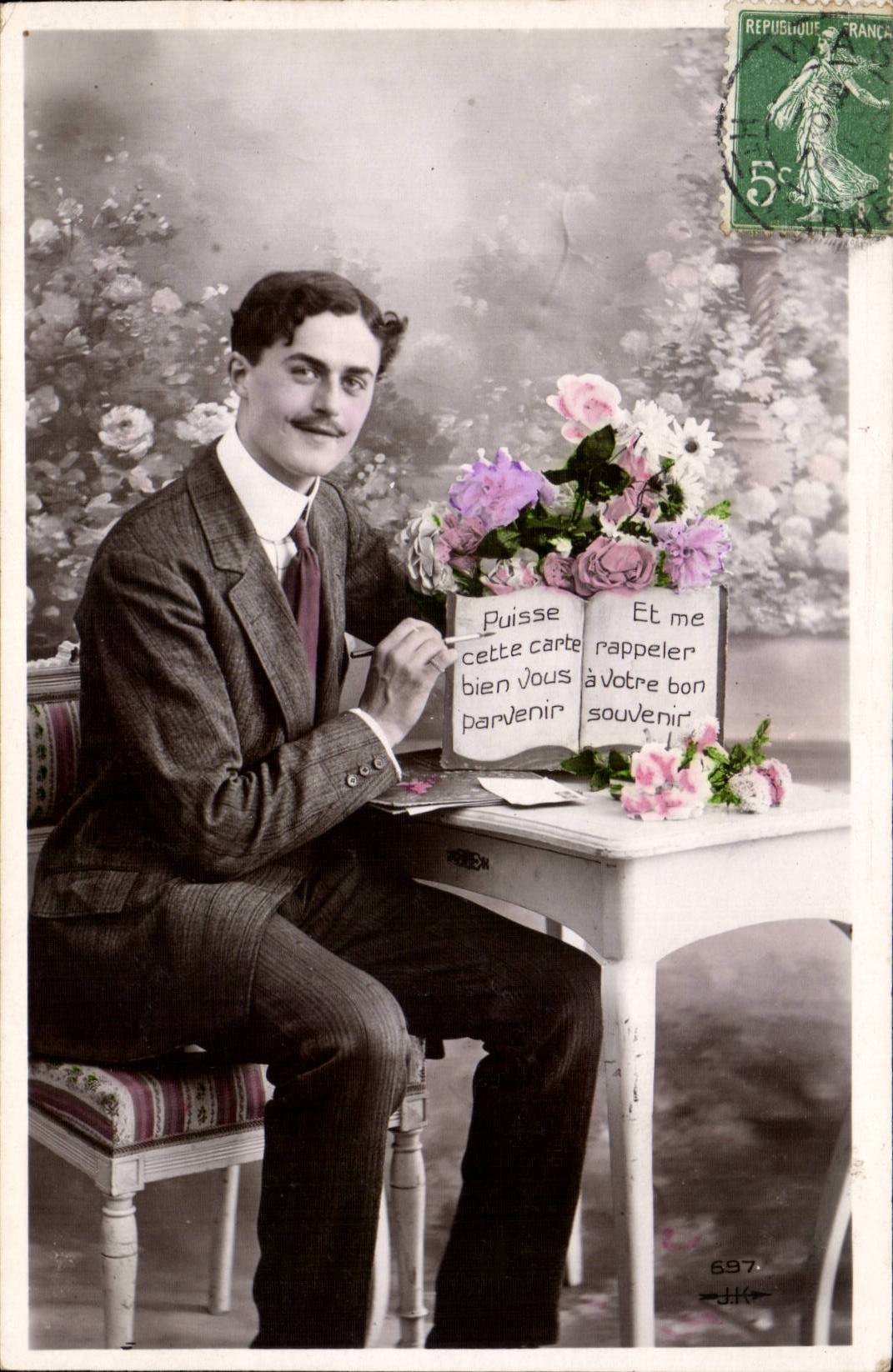 Fantasy - Man - Can this chart pervenir you well and to recall me your good memory - CPA has