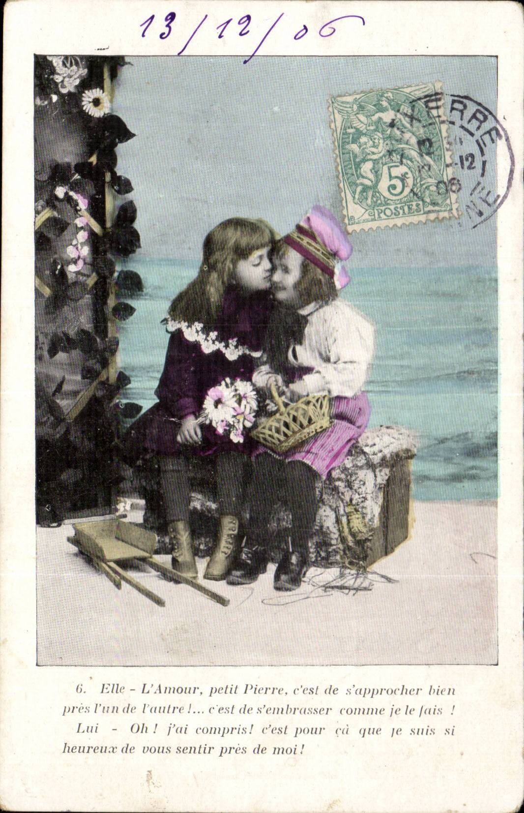 Fantasy - 1906 - Child - Christmas - Christmas - the love my small Pierre is to approach well close - CPA