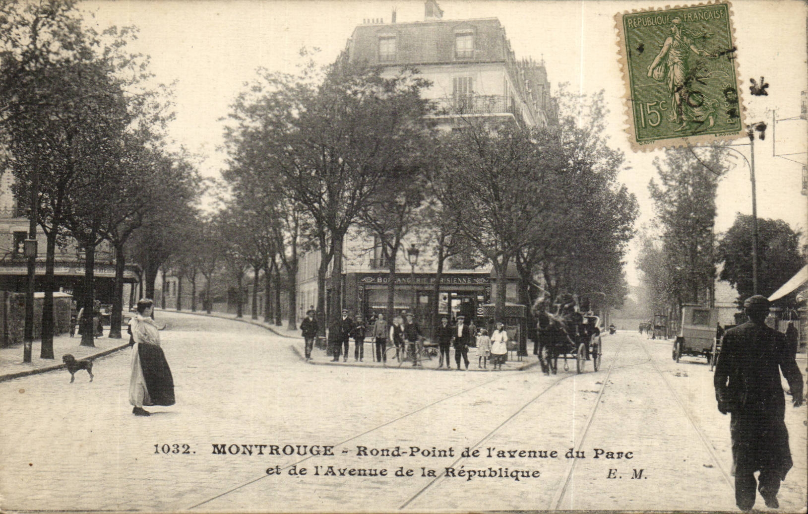 Round Montrouge CPA point of the avenue of the park and the avenue of the Republic