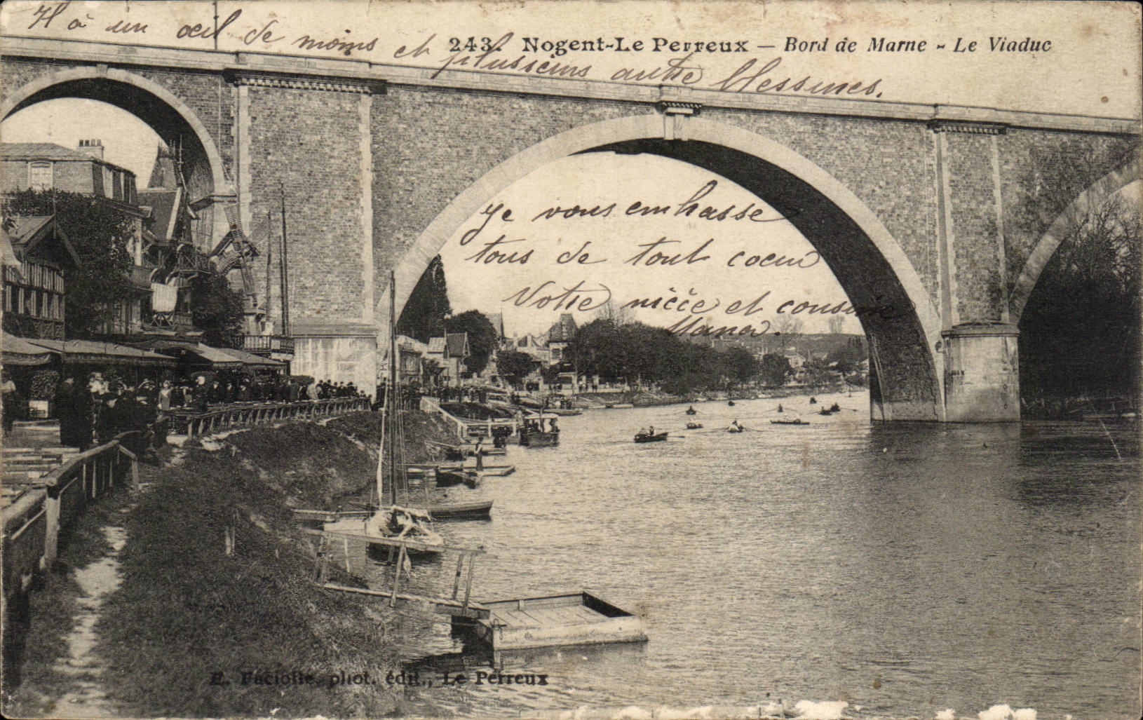 Nogent on the Marne CPA Edge of the Marne the viaduxc (mill millet)