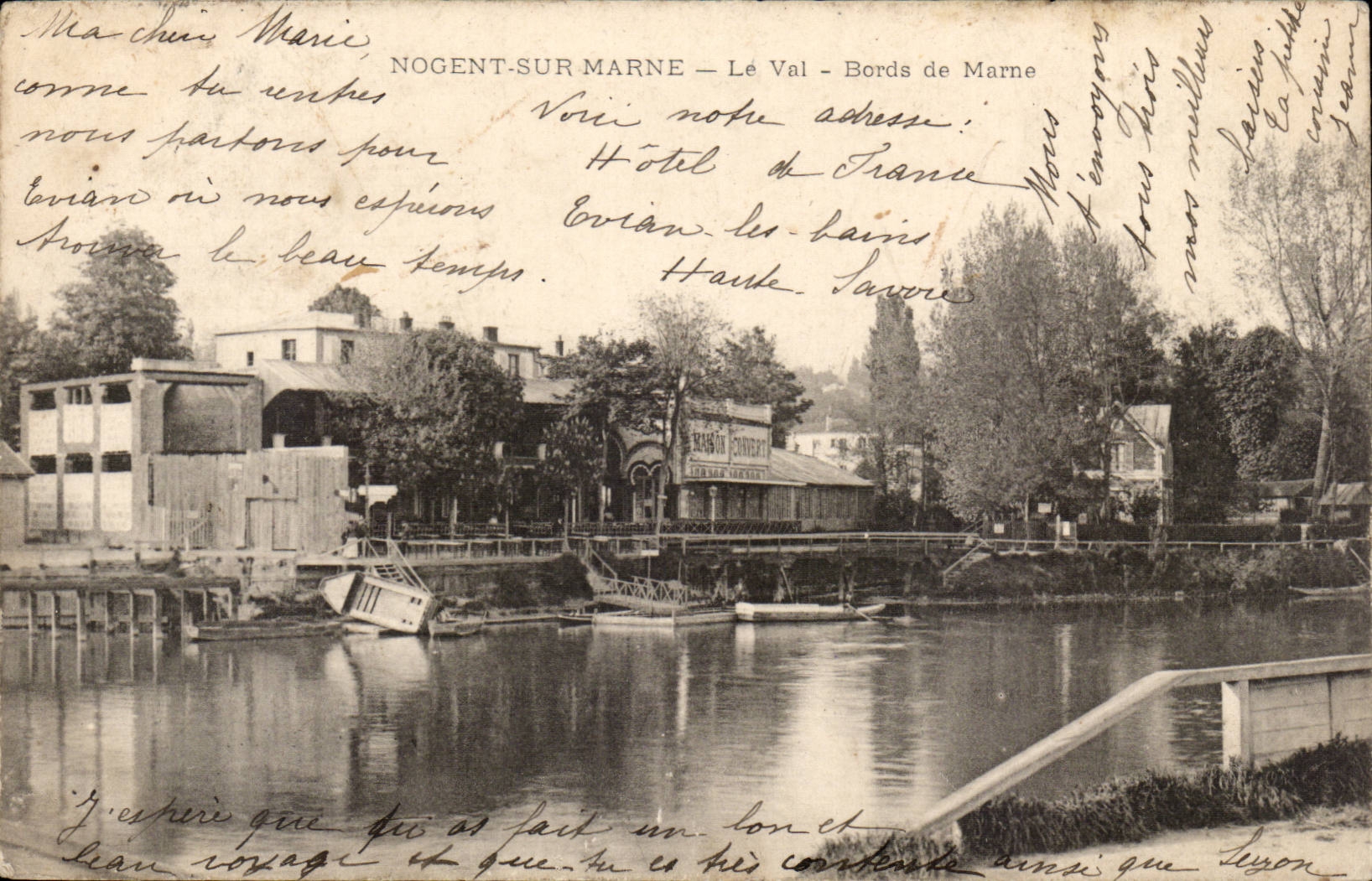 Nogent on the Marne CPA Edges of the Marne the Valley